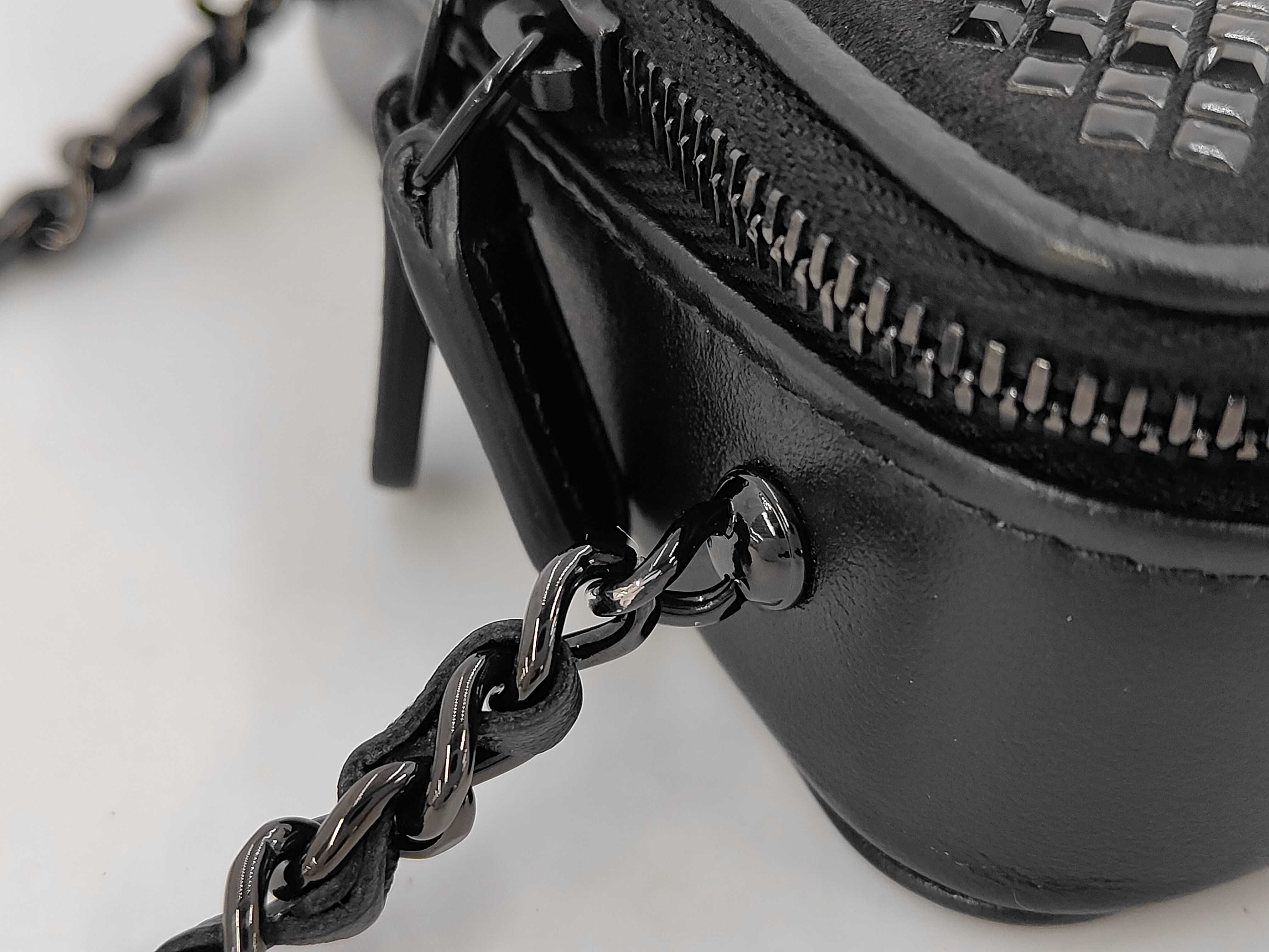 Mini Matelassé Rhinestone Chain Black Lambskin Random XKUCL316 Shoulder Bag (with seal) — view 5