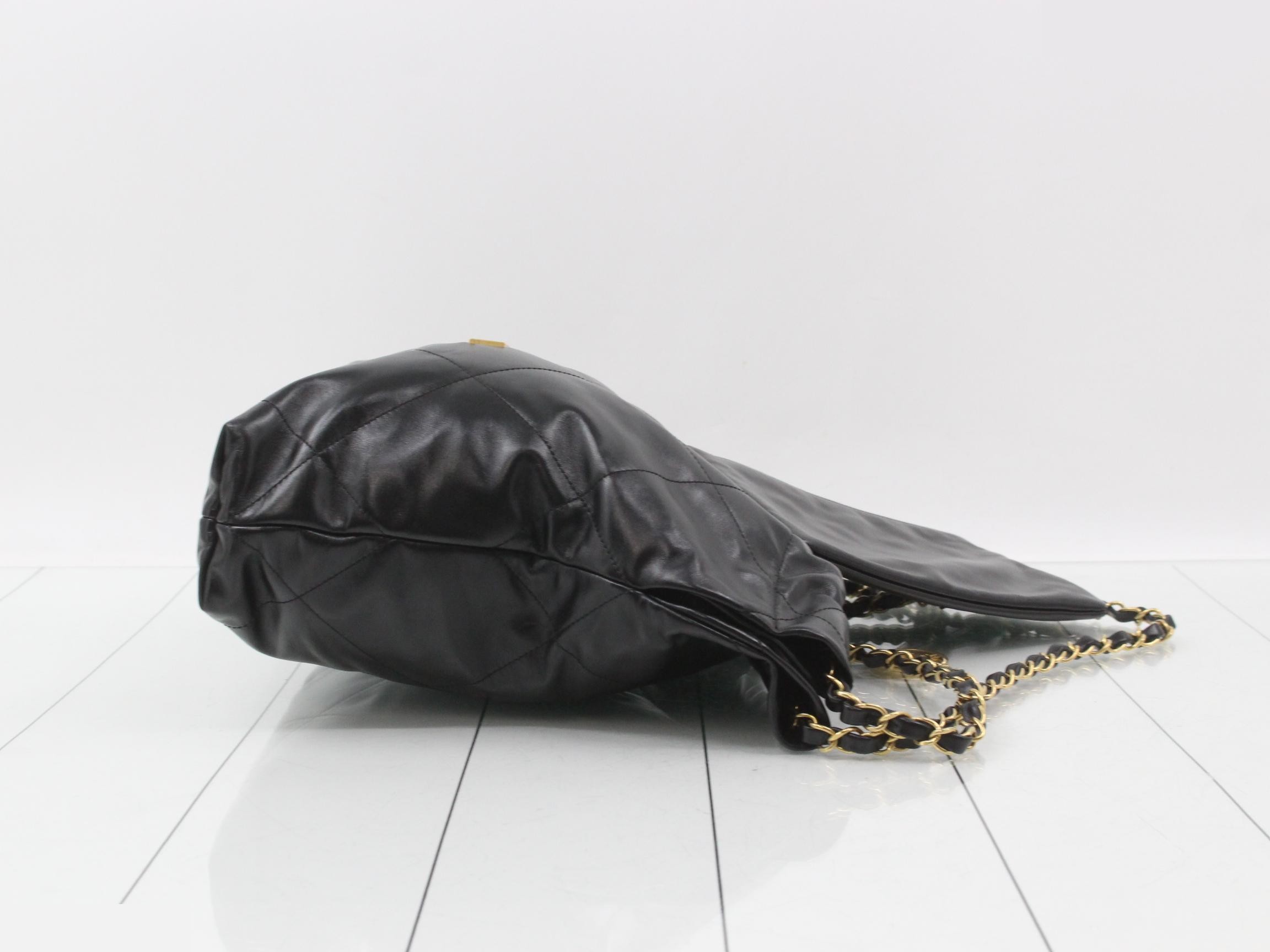 AS3260 Chanel 22 Shiny Calfskin Black Unused — view 3
