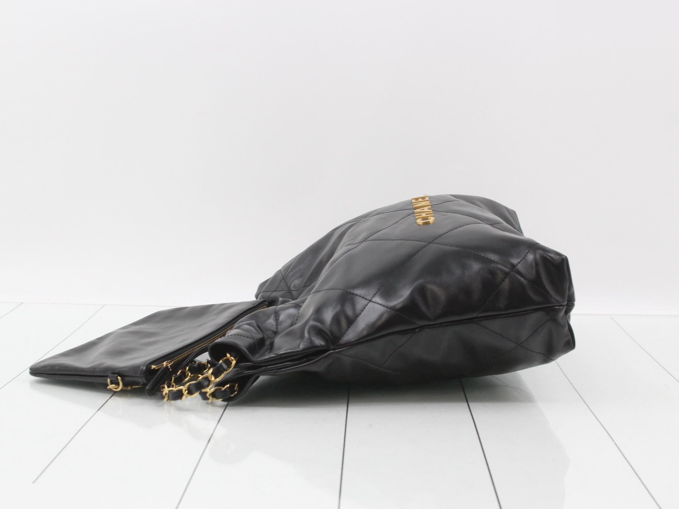 AS3260 Chanel 22 Shiny Calfskin Black Unused — view 4