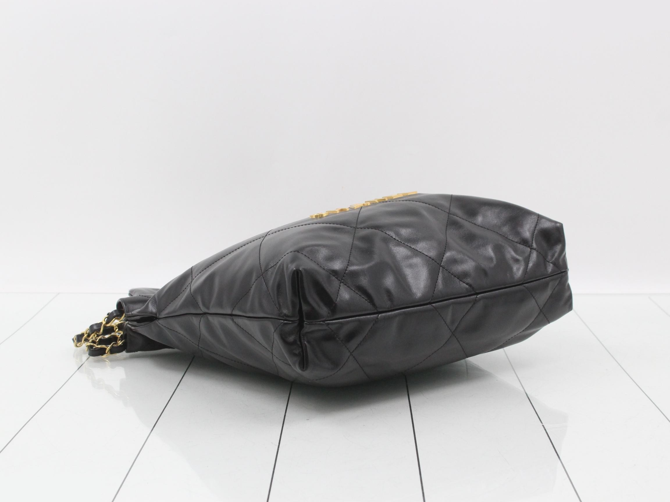 AS3260 Chanel 22 Shiny Calfskin Black Unused — view 5