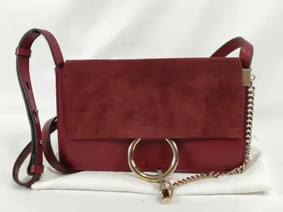 red leather Faye shoulder bag