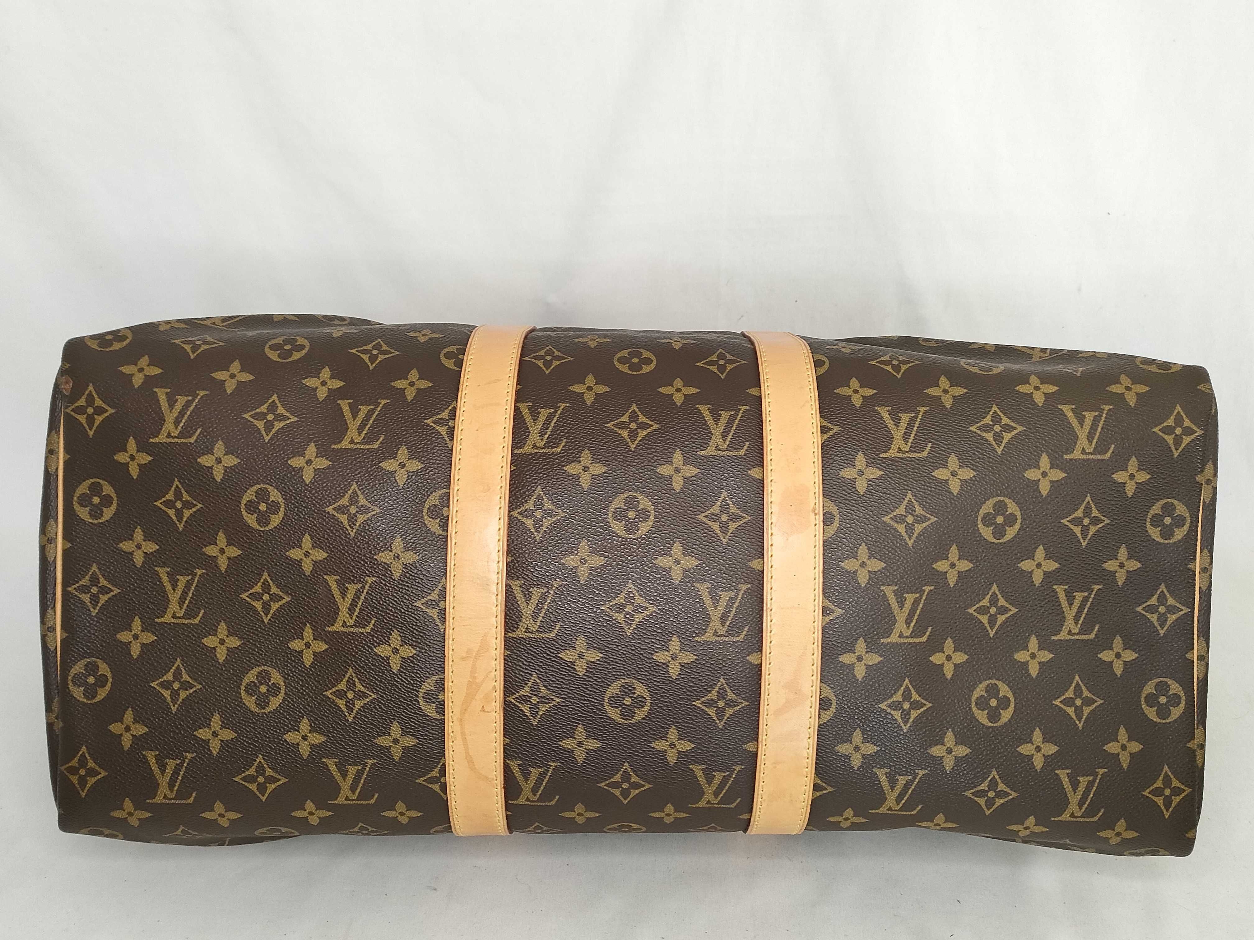 Monogram PH- Keepall Duffle Bag Brown Canvas M41426 Boston Bag — view 7