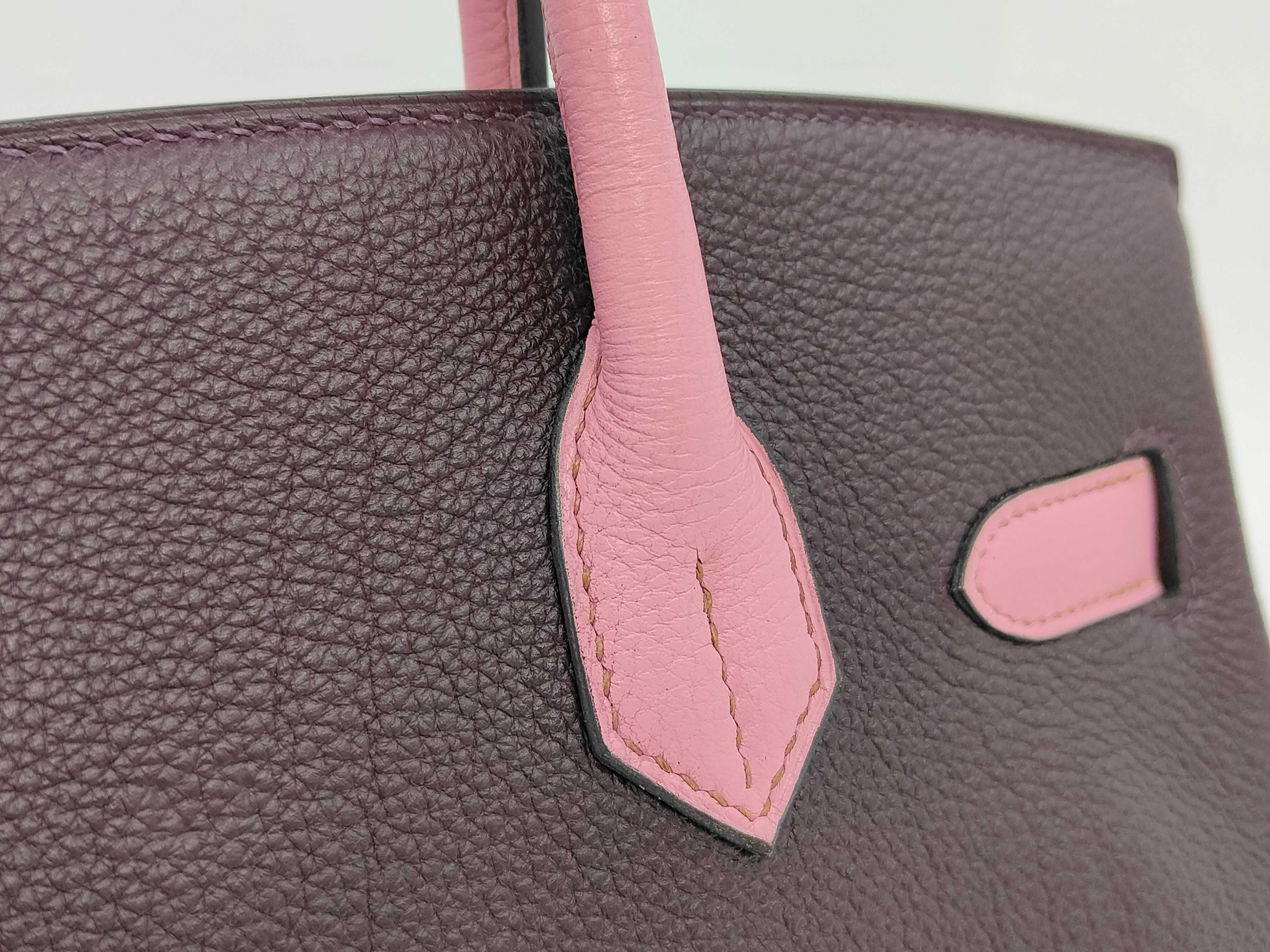 Birkin 30 SPO Cassis/Pink Togo Silver Hardware (O stamp) Handbag — view 5