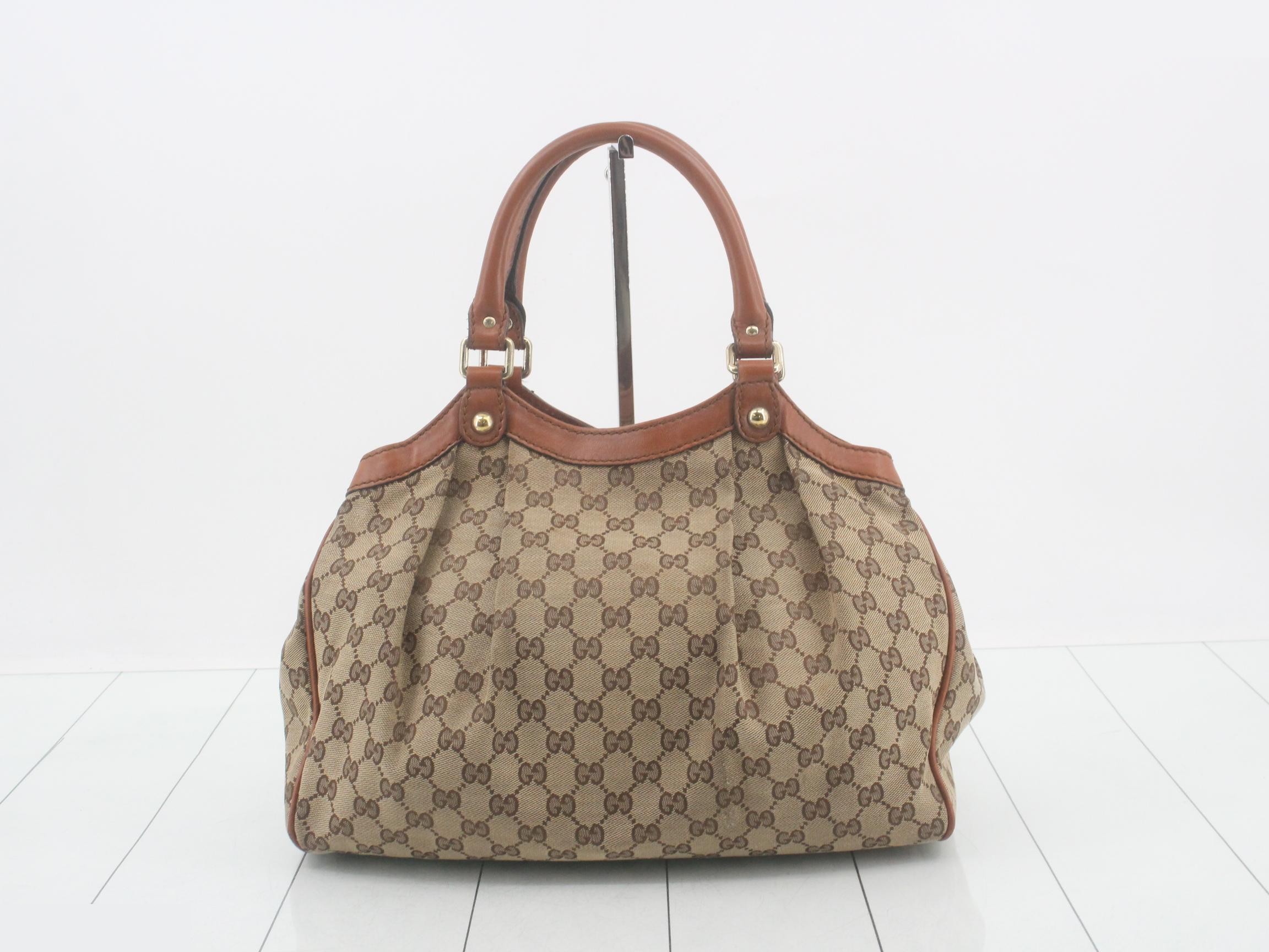 Sukey GG Canvas Leather Tote Bag — view 2