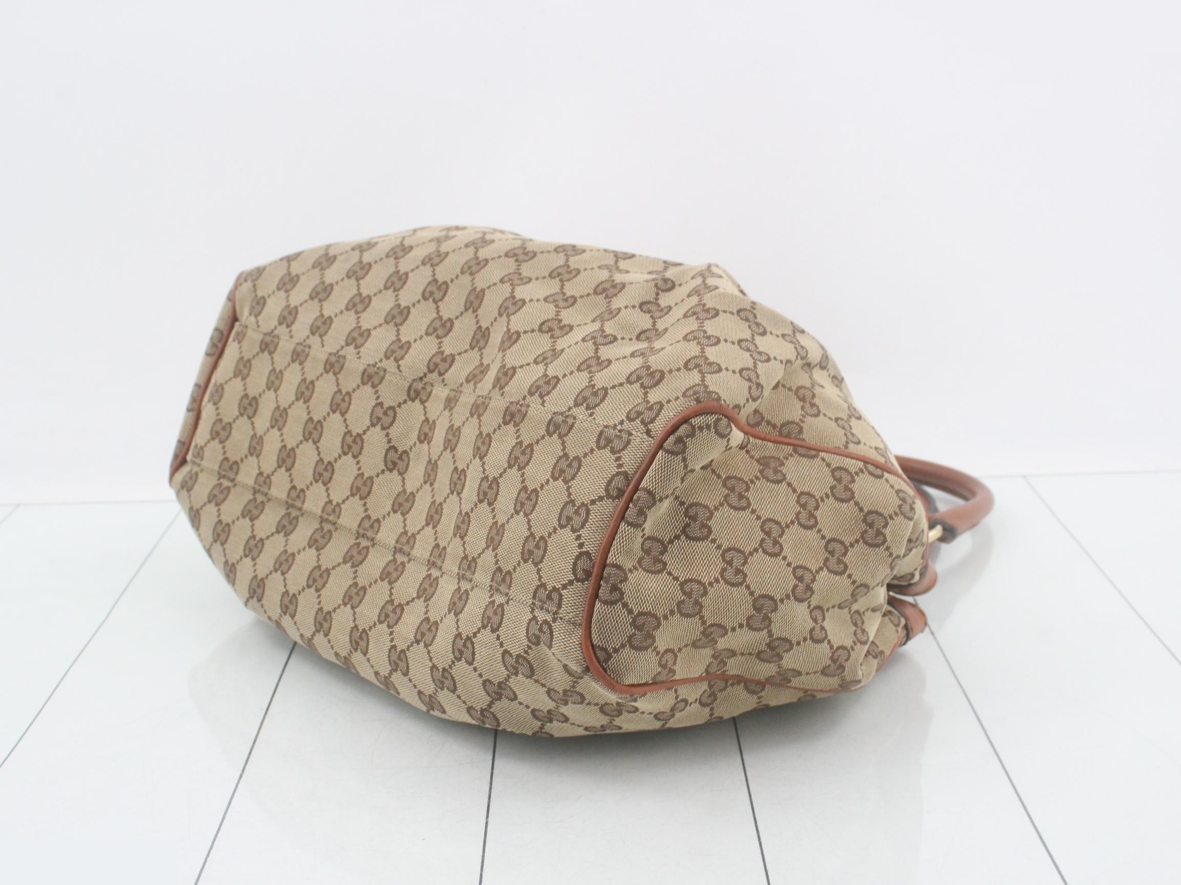 Sukey GG Canvas Leather Tote Bag — view 6