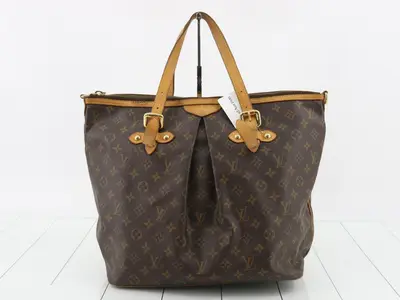 Palermo GM handbag with strap, Monogram, brown.