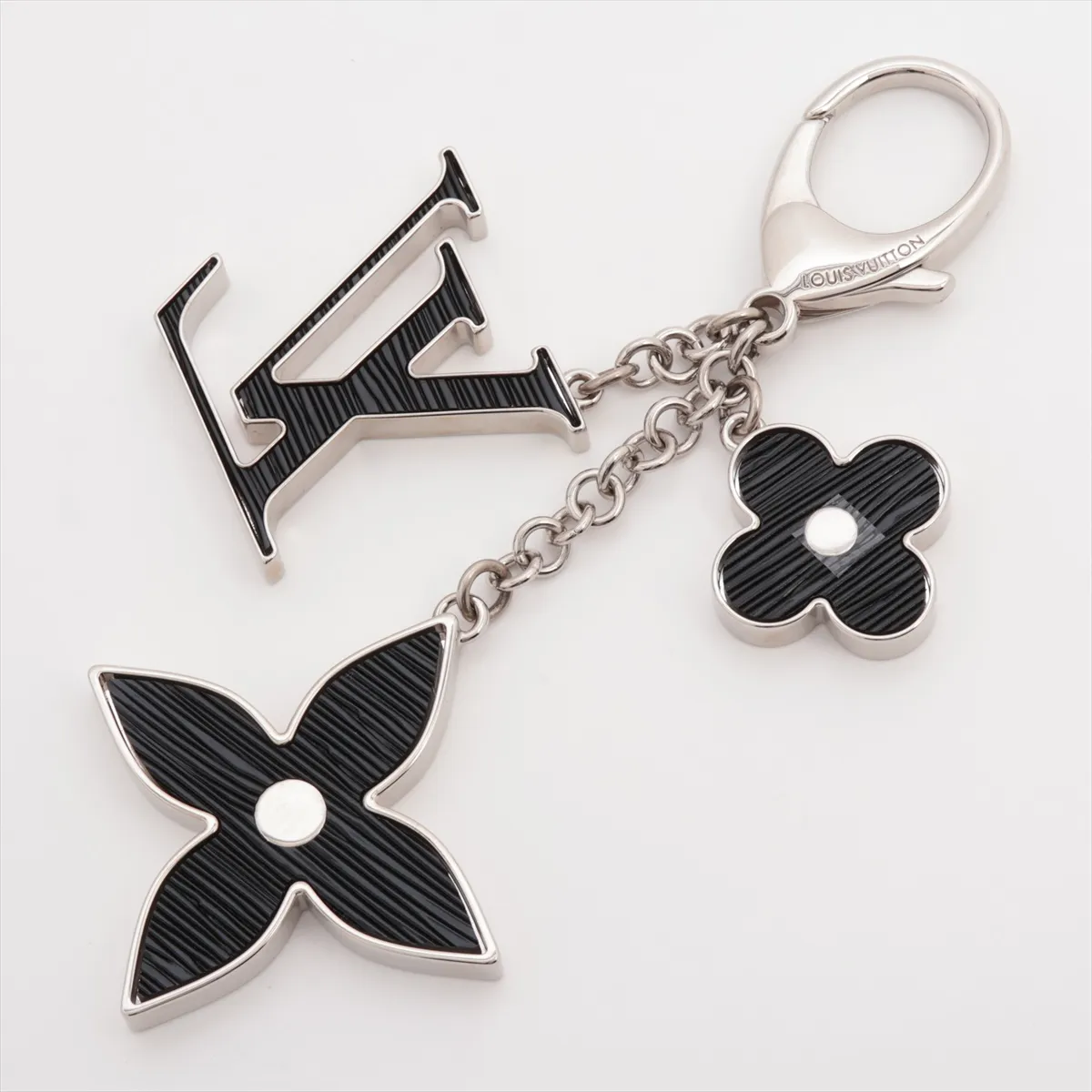 M65084 Bijoux Sac Fleur de Epi DP111 Charm Leather x Metal Black x Silver — view 2