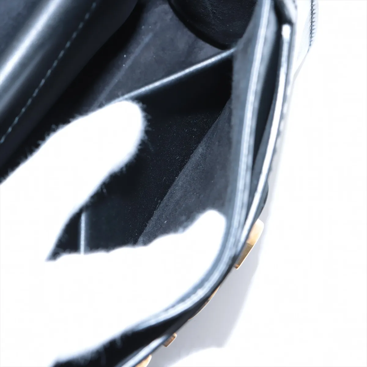 J'adior Leather Chain Shoulder Bag Black — view 11