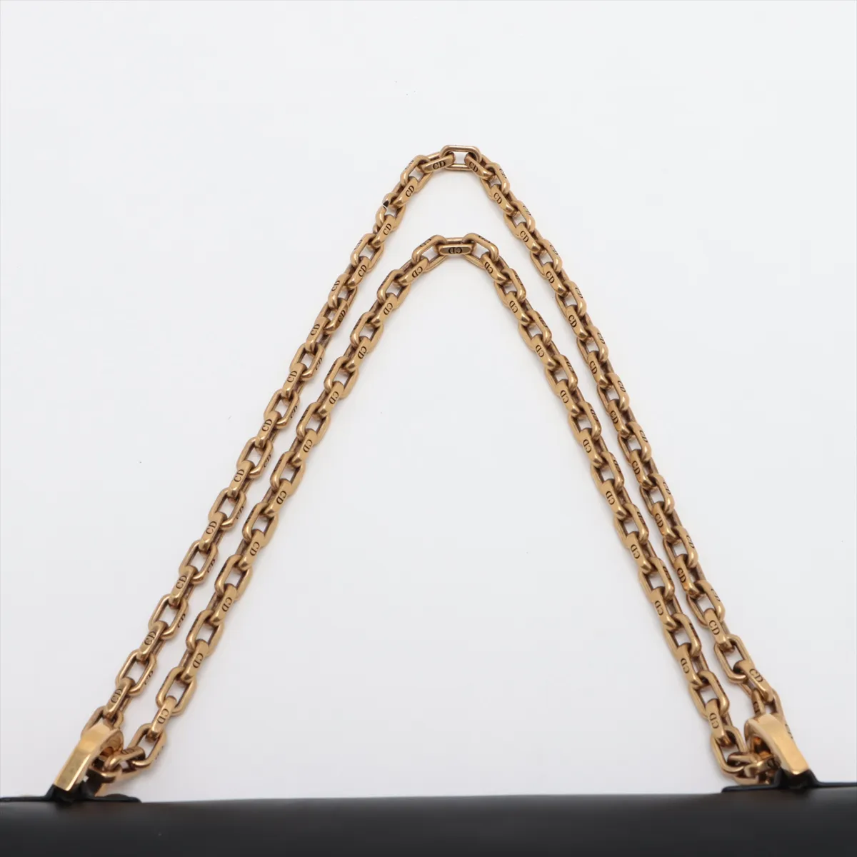 J'adior Leather Chain Shoulder Bag Black — view 6