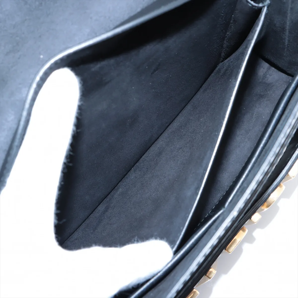 J'adior Leather Chain Shoulder Bag Black — view 9