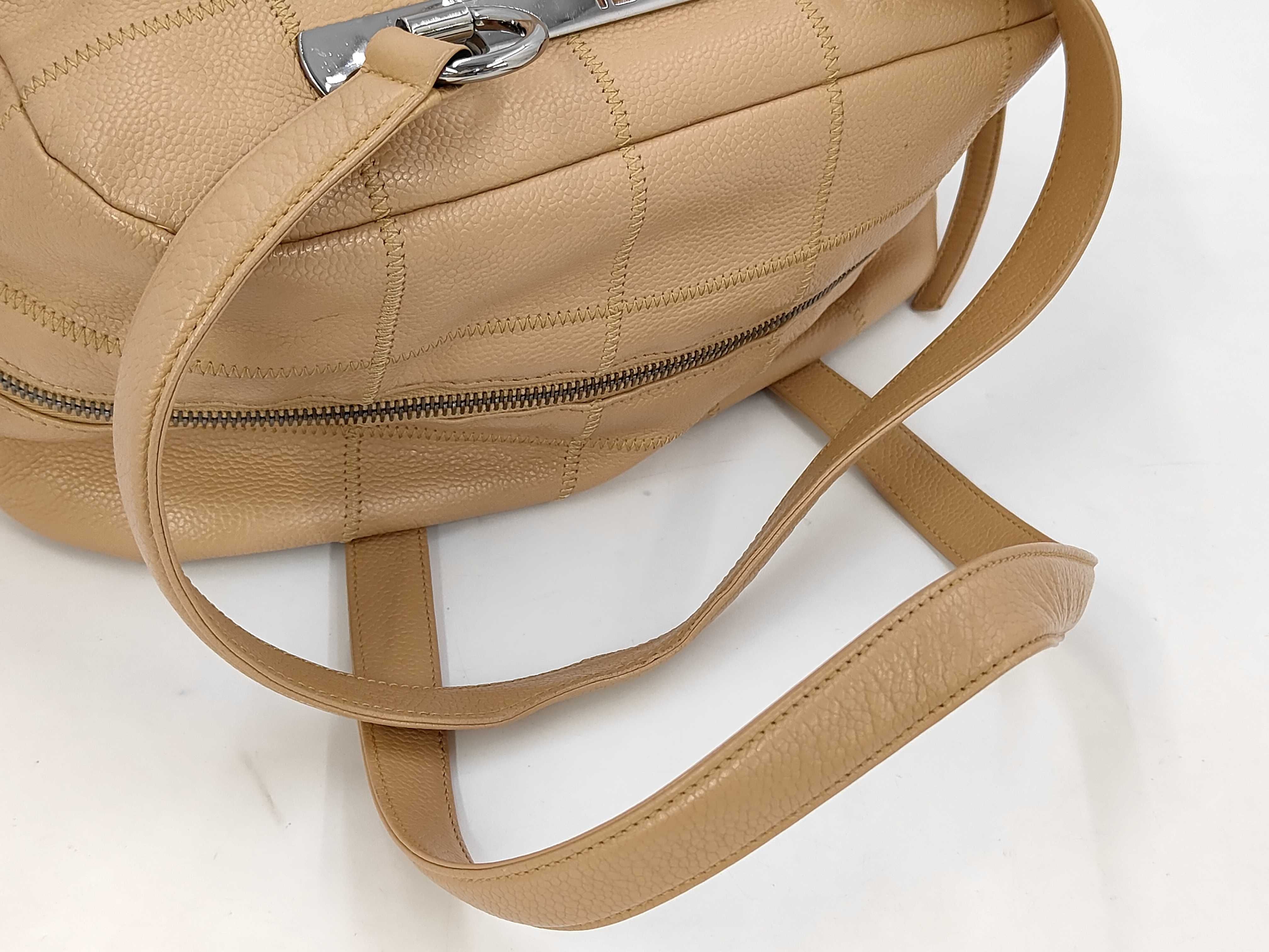 Chocolate Bar Boston Bag, Beige Handbag — view 5