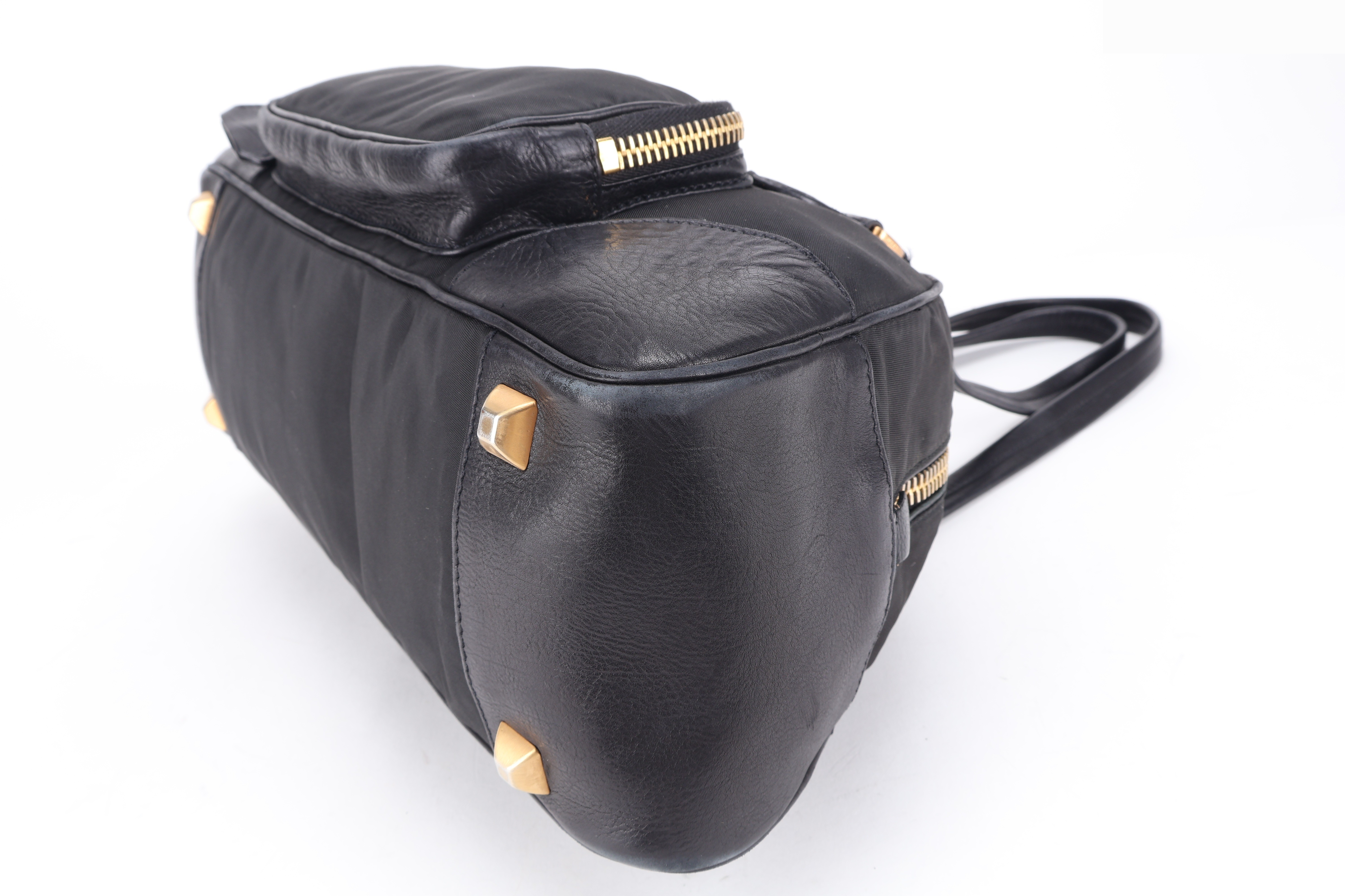 BLACK TESSUTO MIX BOWLER TOTE GHW — view 3