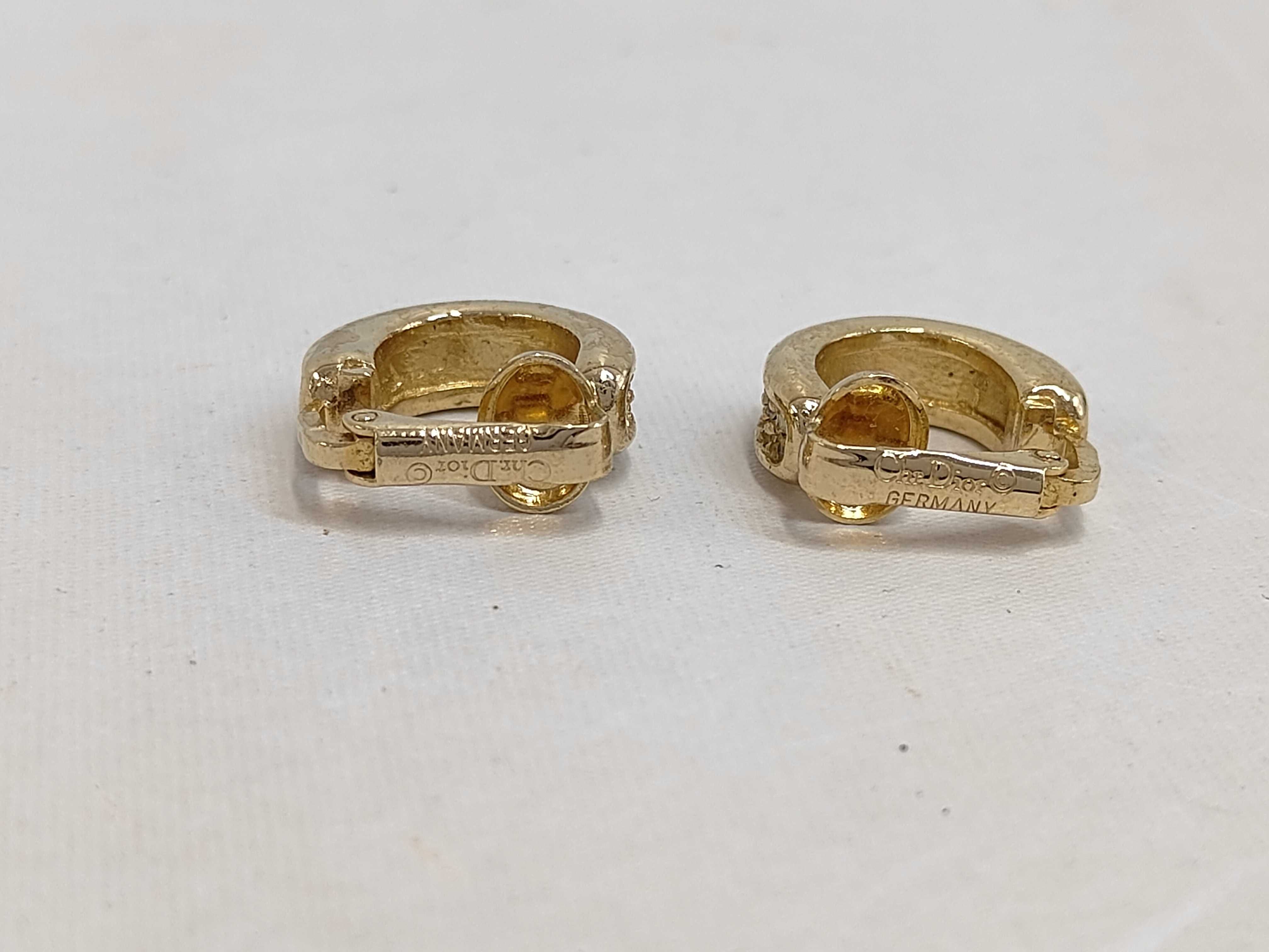 Rhinestone C Motif Earrings — view 2