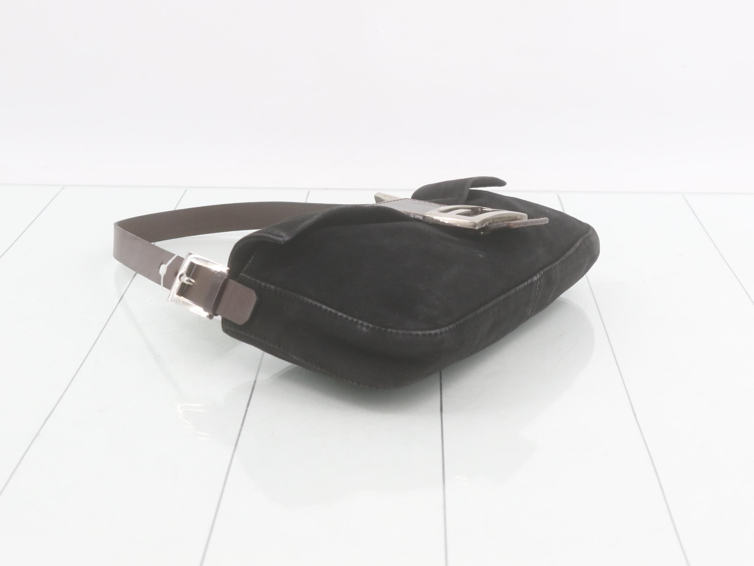 Mamma Bucket Suede Black Shoulder Bag — view 5