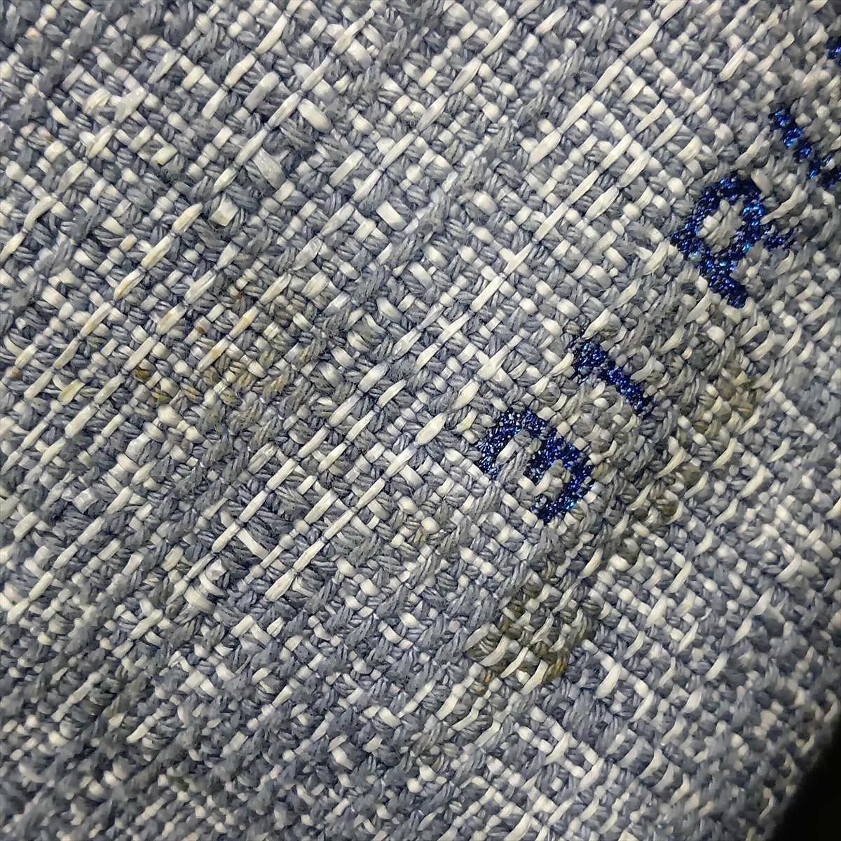 Deauville GM Tweed x Lambskin 2-Way Tote Bag, Blue, Silver Hardware, 25034484, Serial Number 25 — view 14