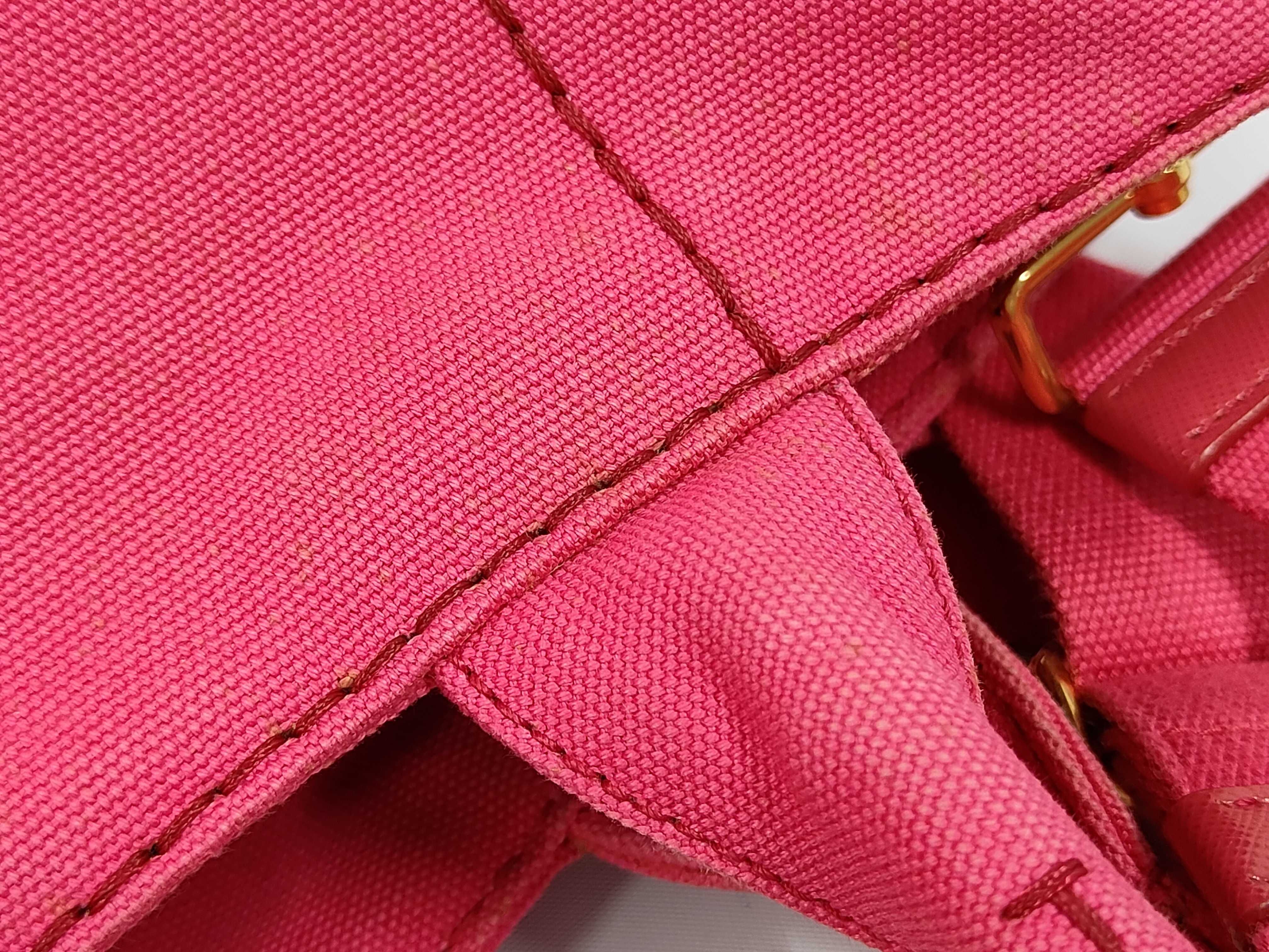 2-way canvas handbag, pink, BN2642, with guarantee card. — view 6