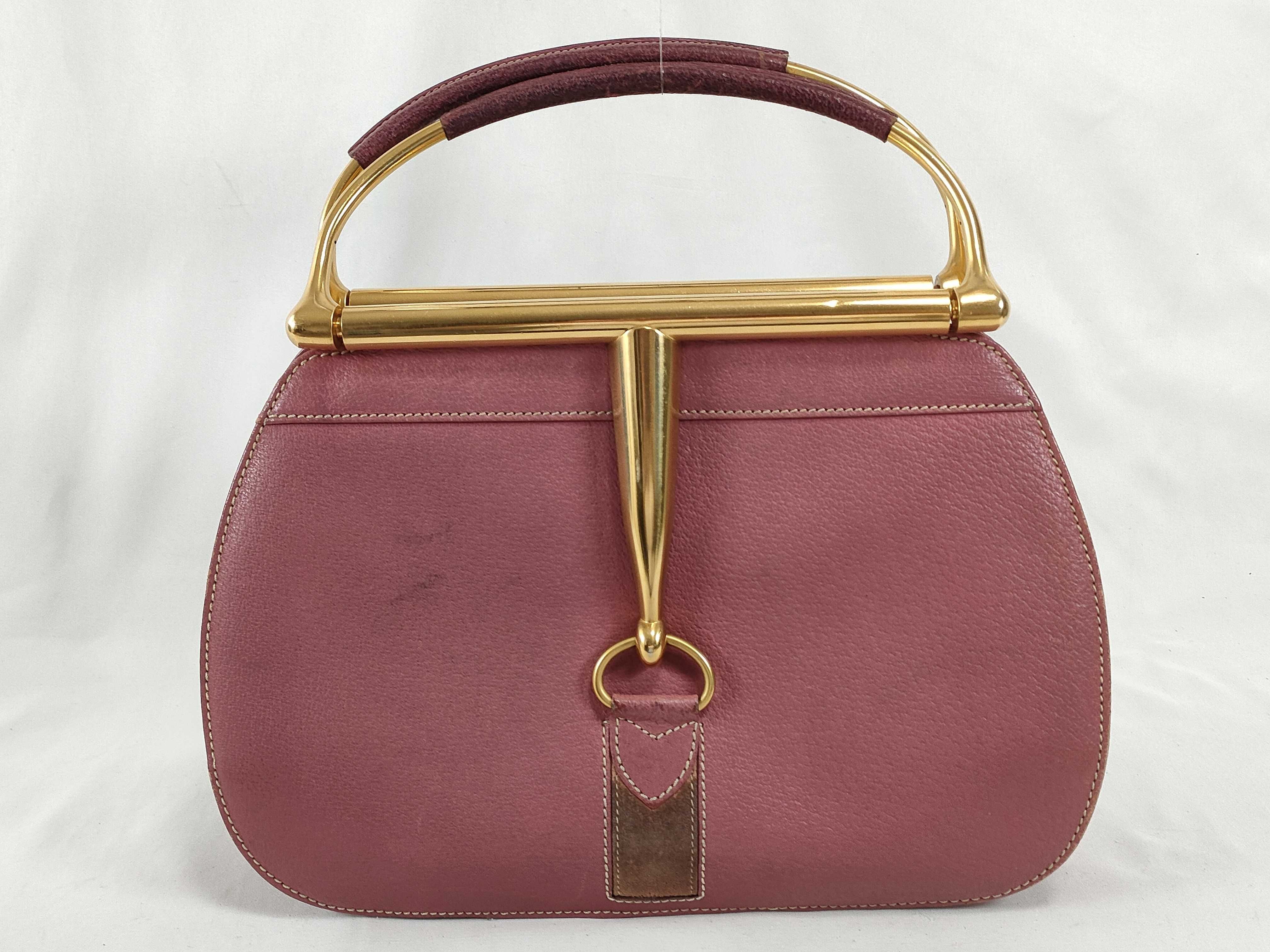 Horsebit Leather Pink Handbag