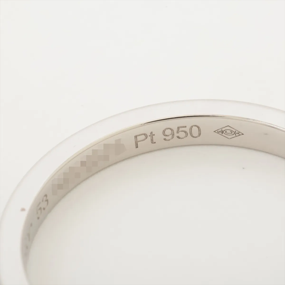 Ballerina Ring, Pt950, 3.6g, Size 53, Name Engraving, NEA973 — view 4