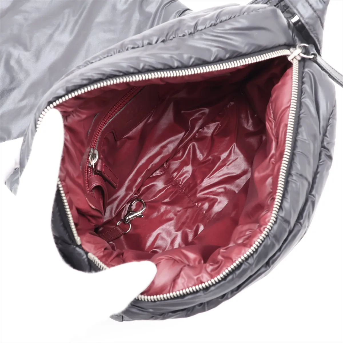 Coco Cocoon Nylon x Leather Shoulder Bag, Black with Silver Hardware, 13595002, Serial Number 13 — view 6