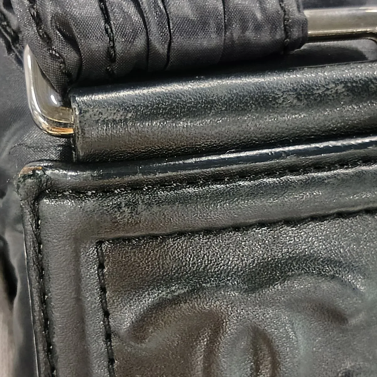 Coco Cocoon Nylon x Leather Shoulder Bag, Black with Silver Hardware, 13595002, Serial Number 13 — view 10