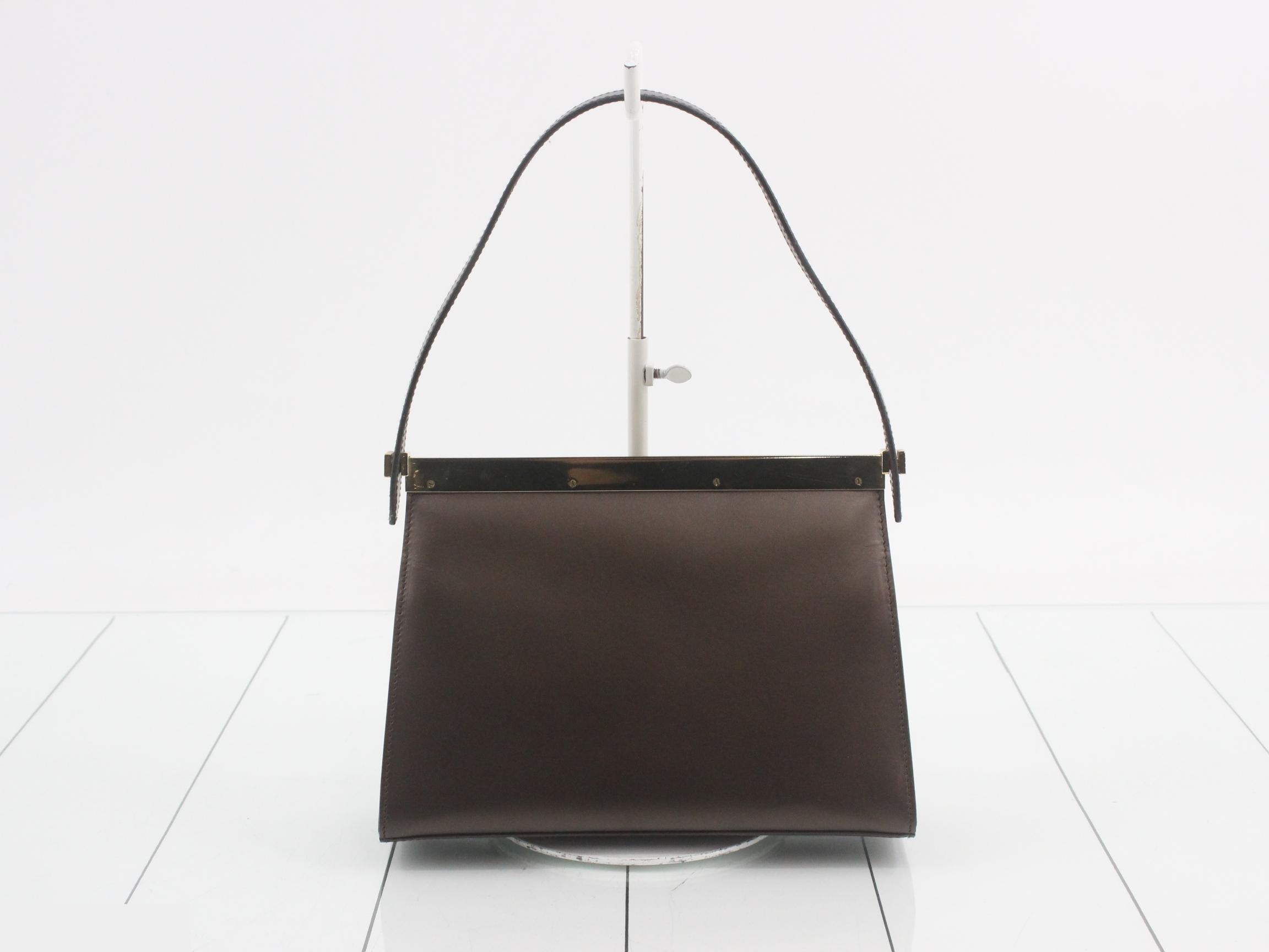 Leather handbag with dust bag — view 2