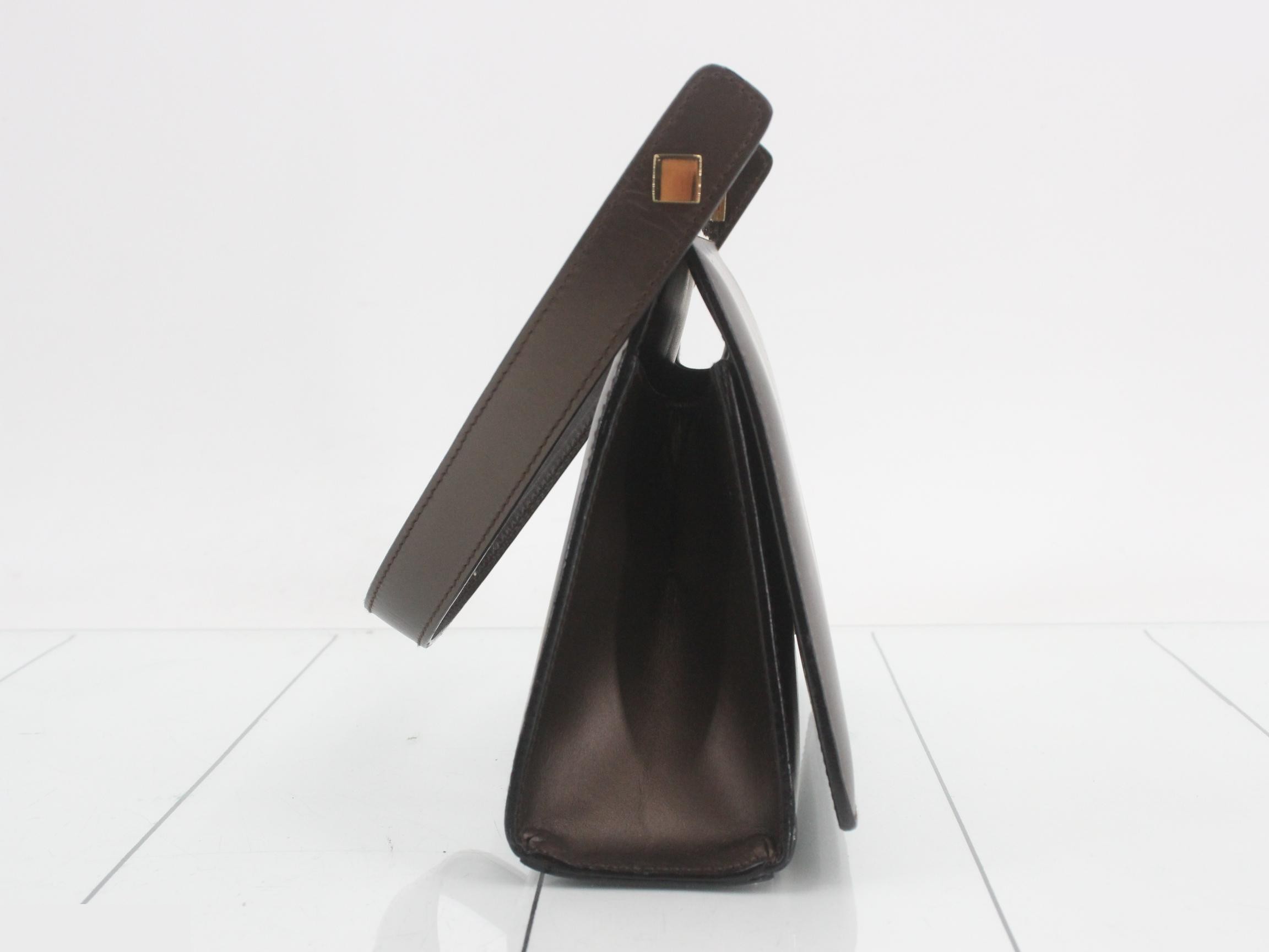Leather handbag with dust bag — view 4