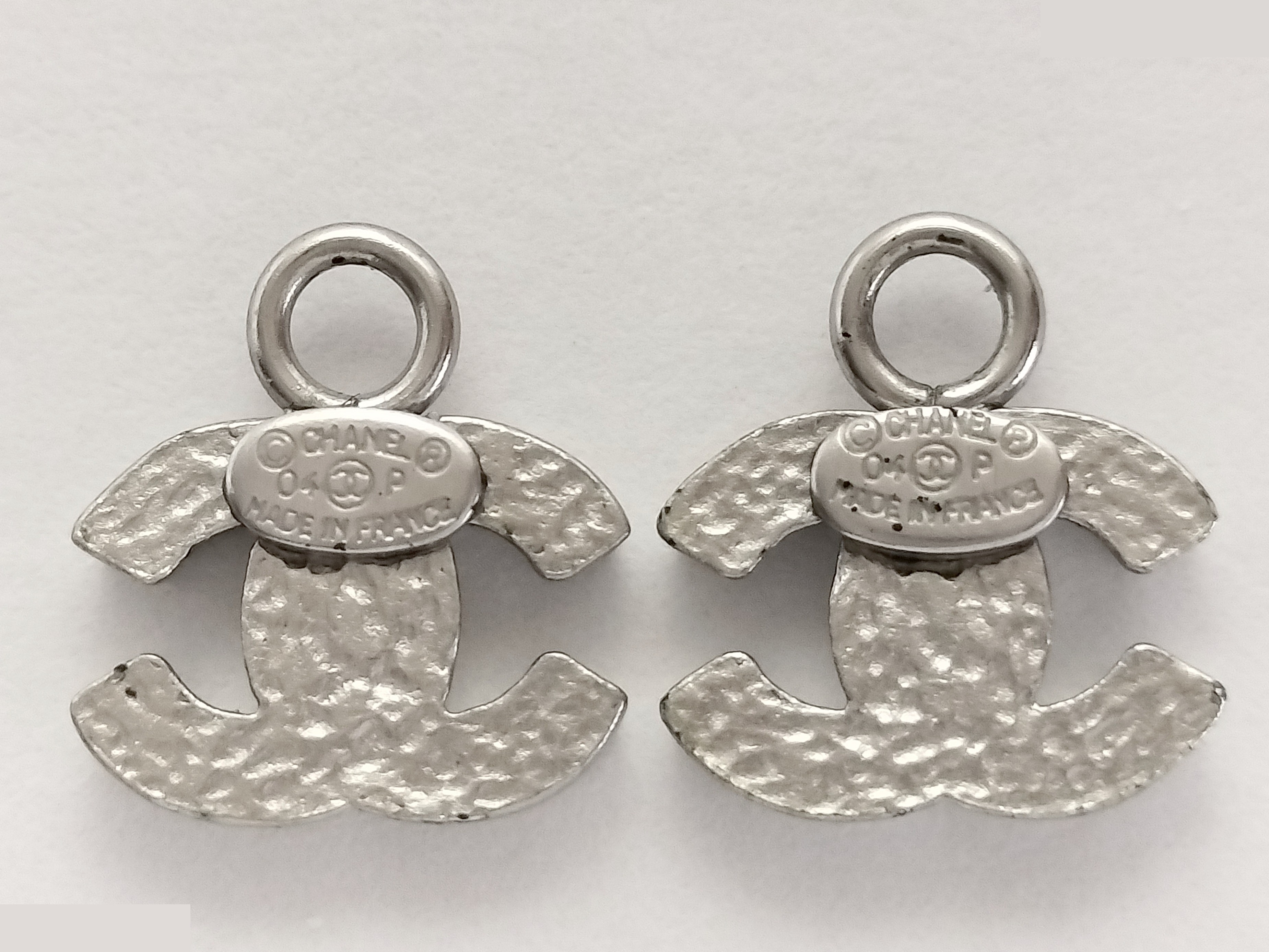 Coco mini pink silver earrings — view 3