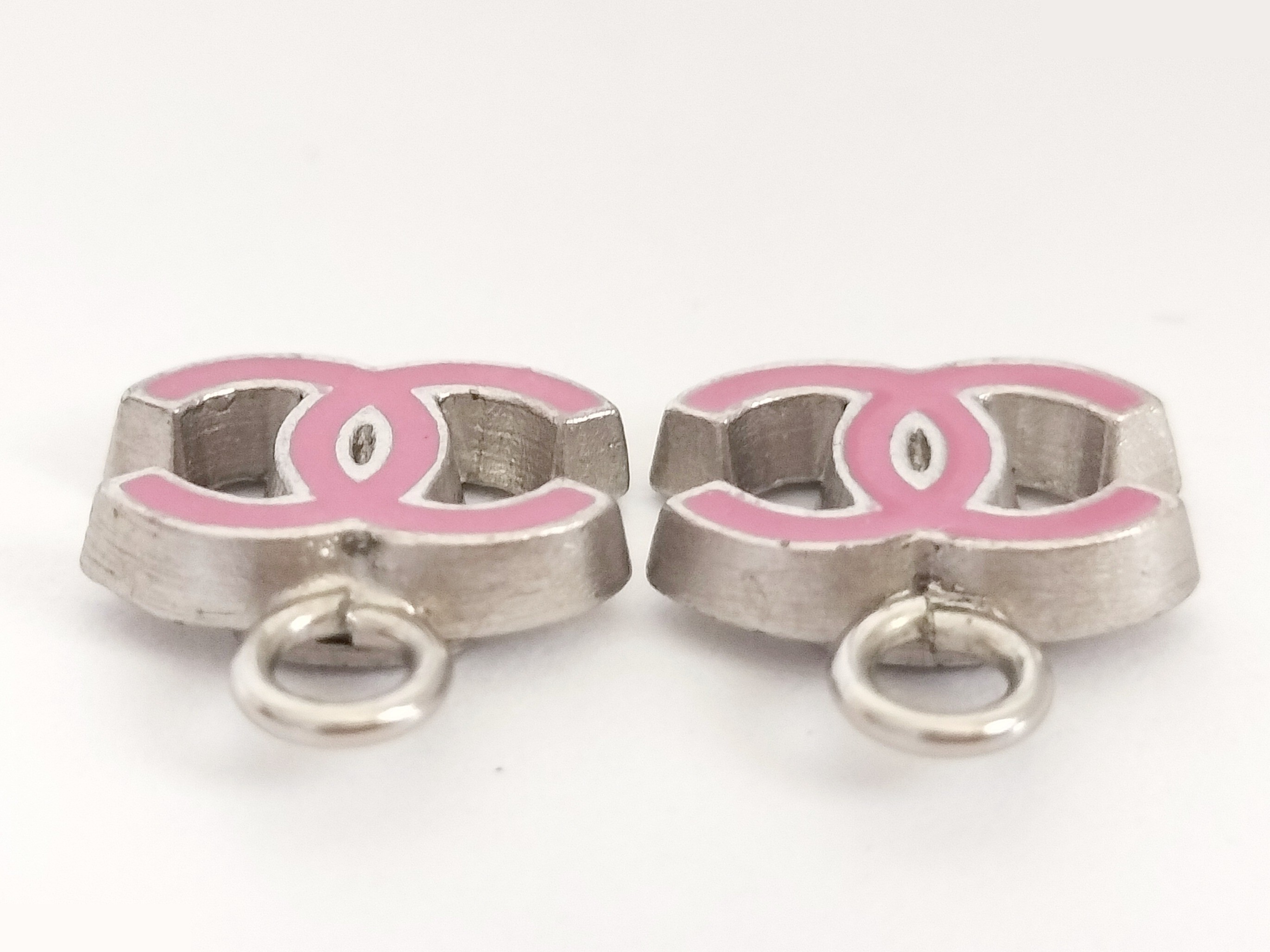 Coco mini pink silver earrings — view 5