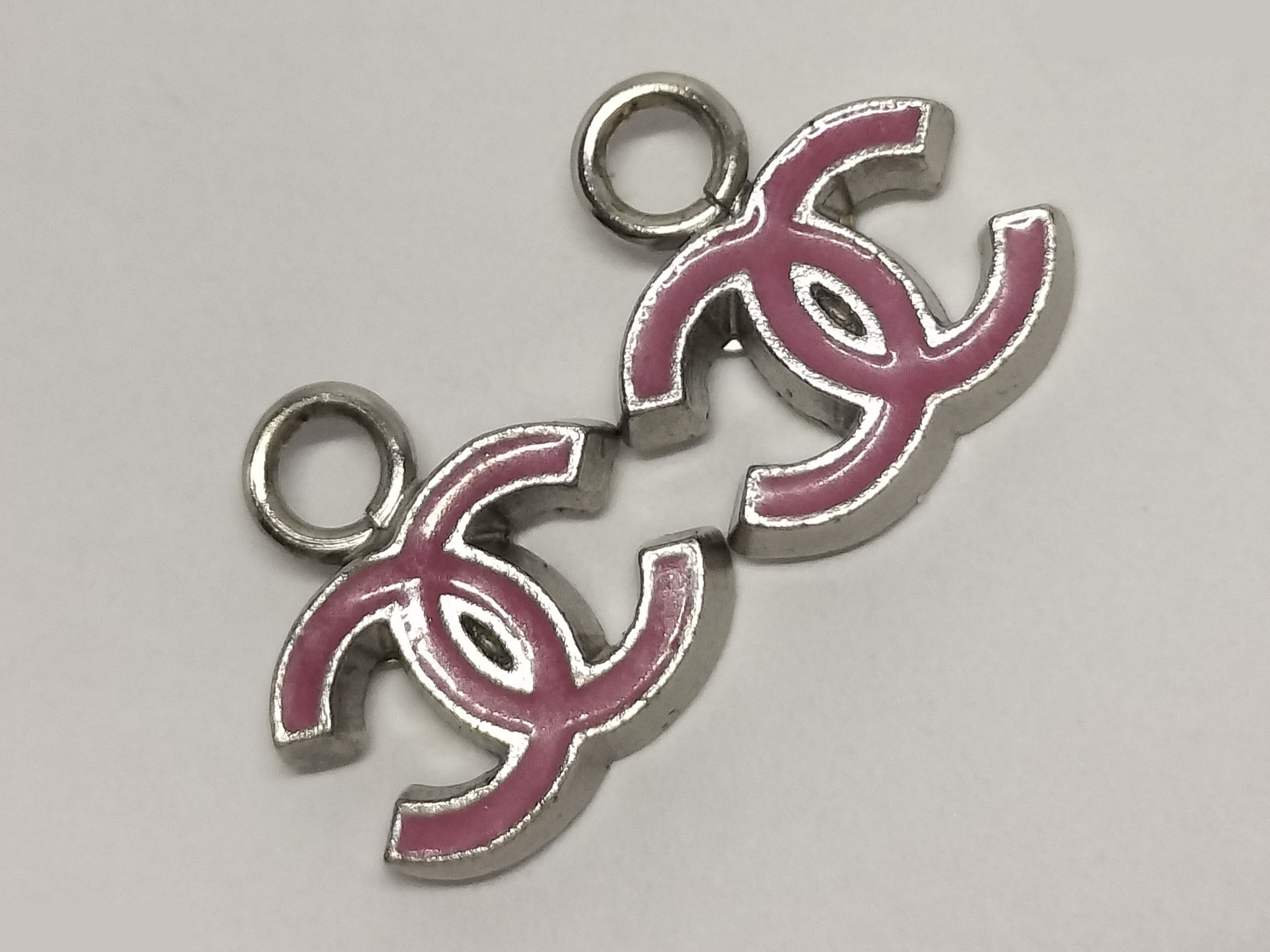 Coco mini pink silver earrings — view 6