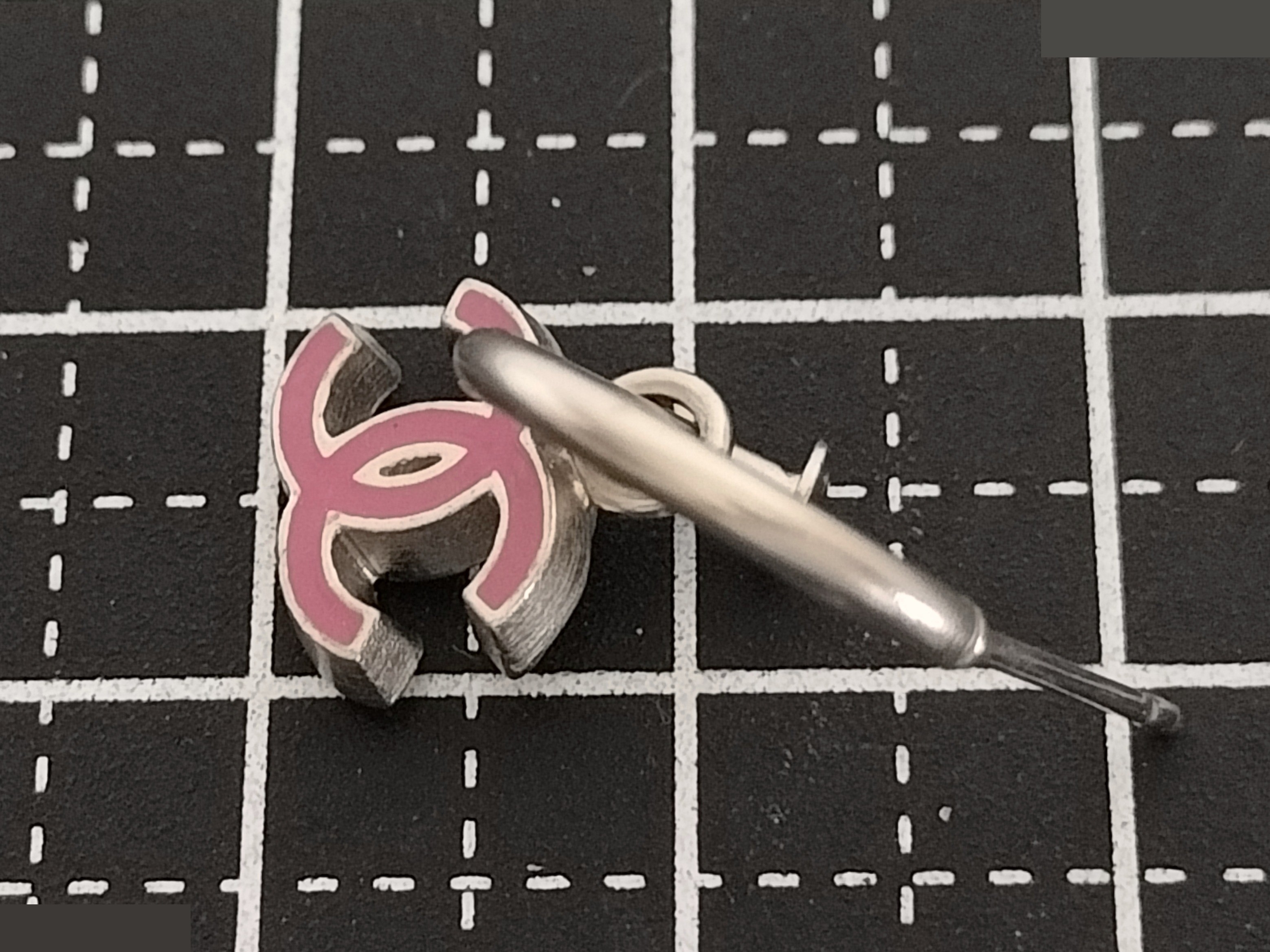 Coco mini pink silver earrings — view 7