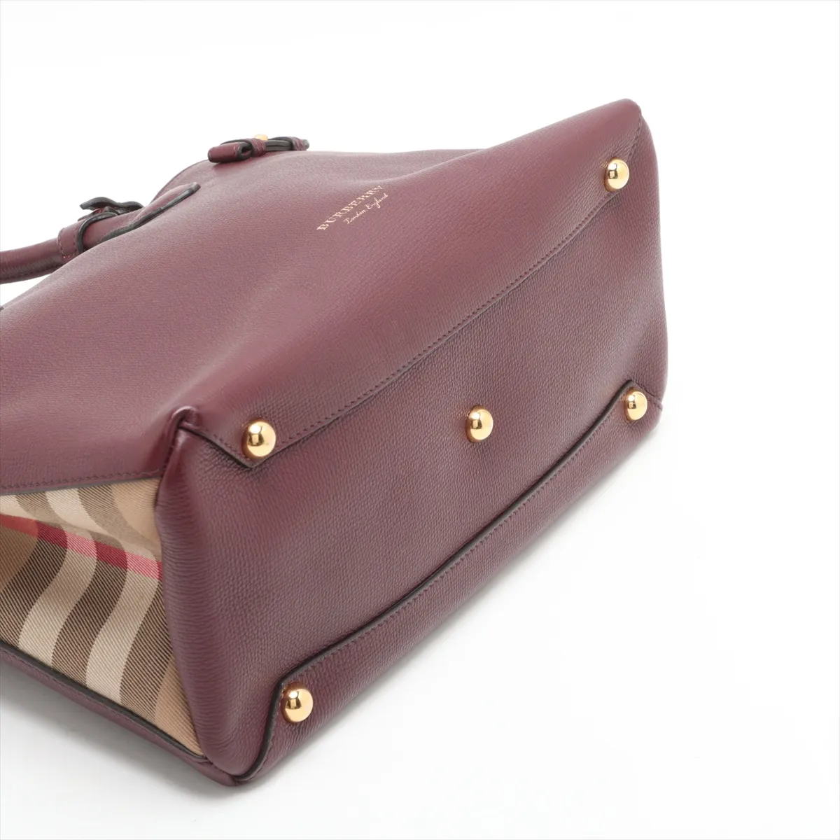 Medium Banner Leather 2WAY Handbag Bordeaux — view 4