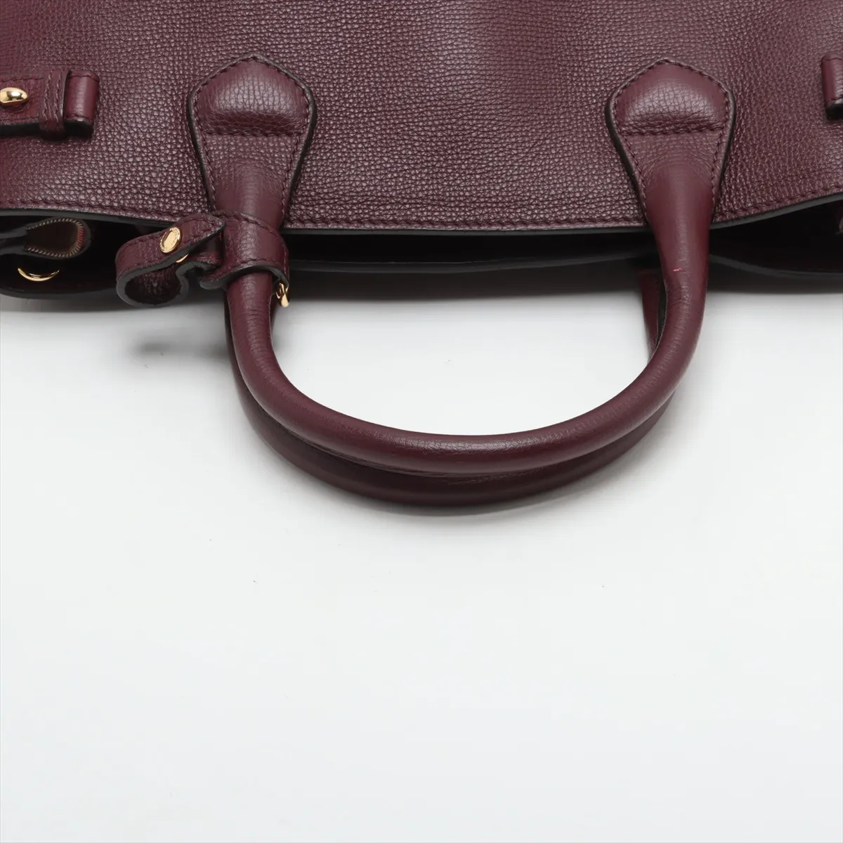 Medium Banner Leather 2WAY Handbag Bordeaux — view 5