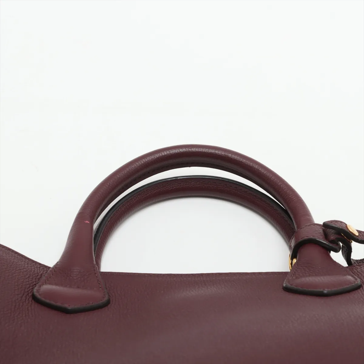 Medium Banner Leather 2WAY Handbag Bordeaux — view 6