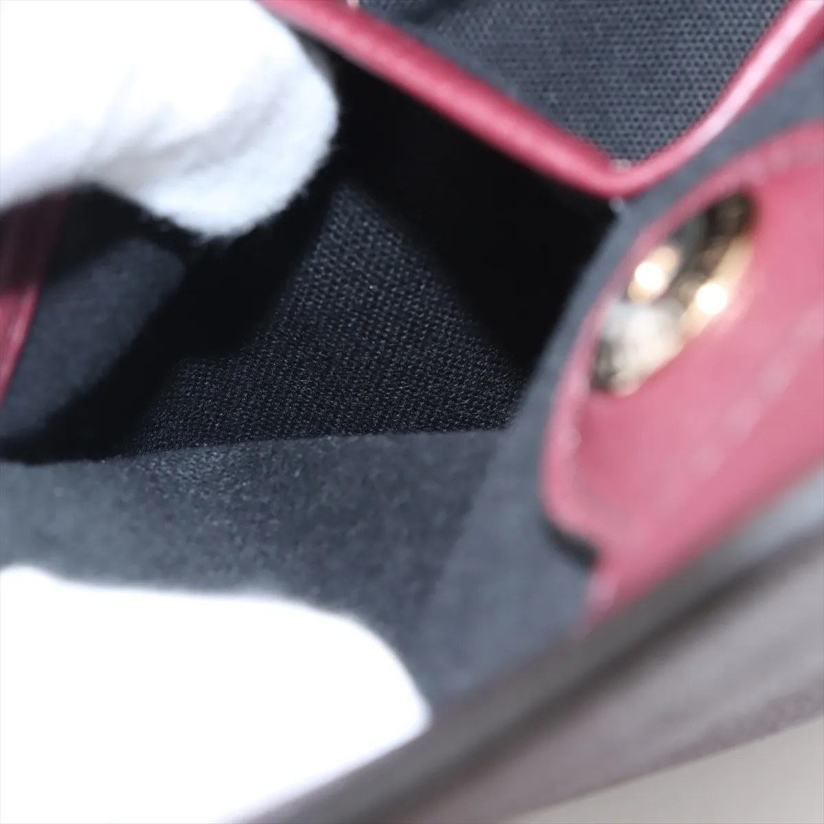 Medium Banner Leather 2WAY Handbag Bordeaux — view 9