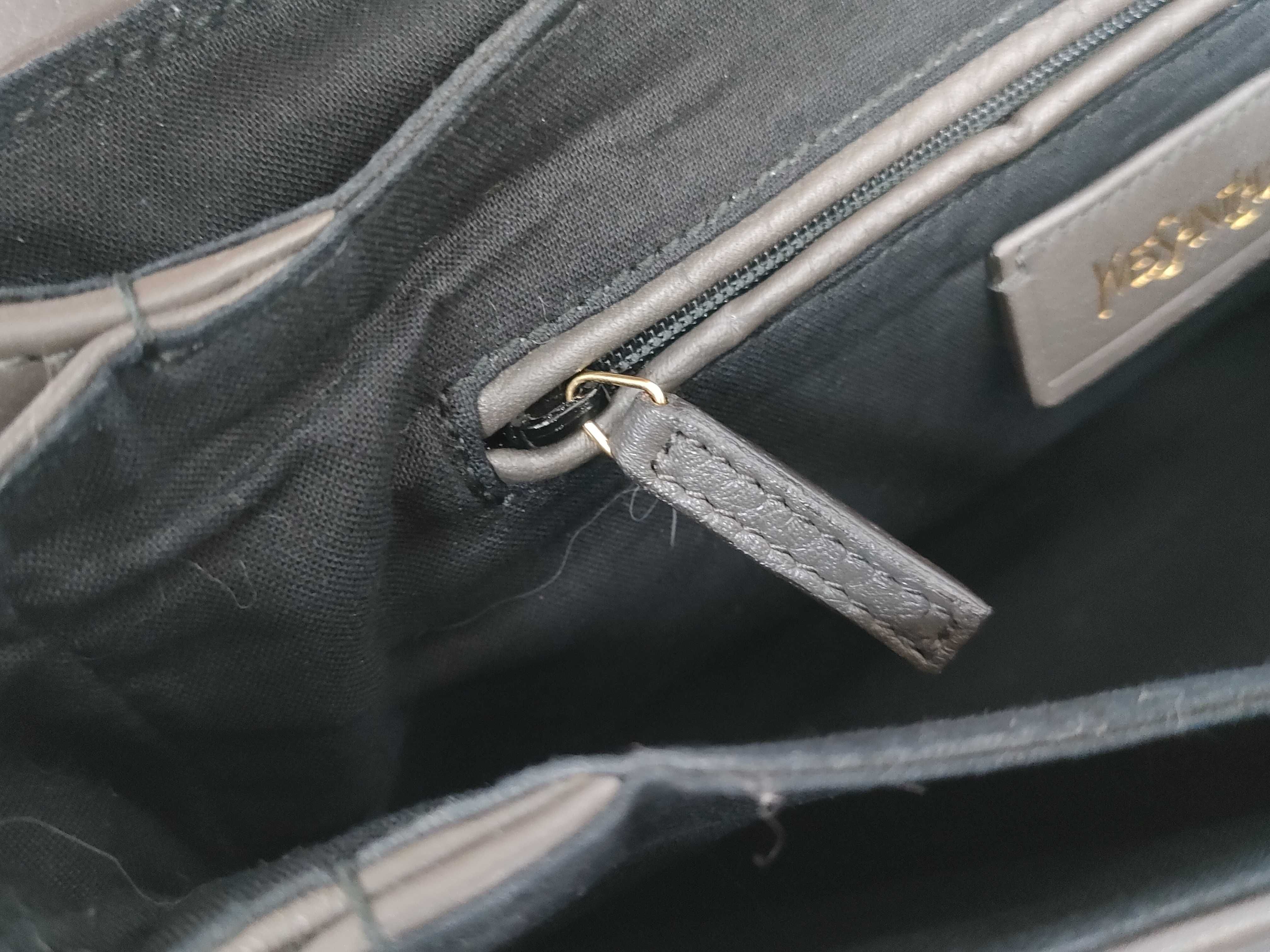 Leather Flap Chain Shoulder Bag Gray Shoulder Bag — view 13