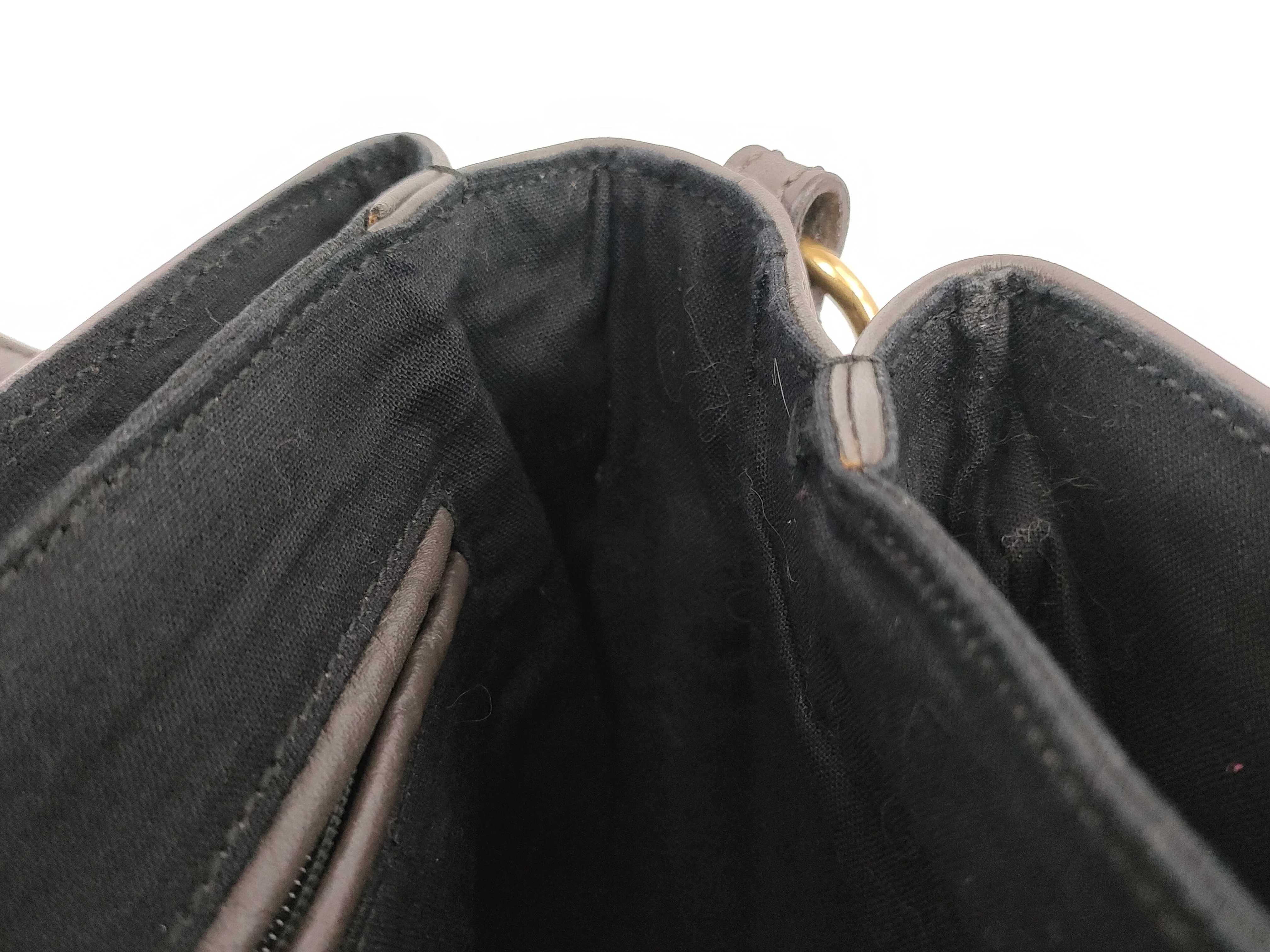 Leather Flap Chain Shoulder Bag Gray Shoulder Bag — view 10