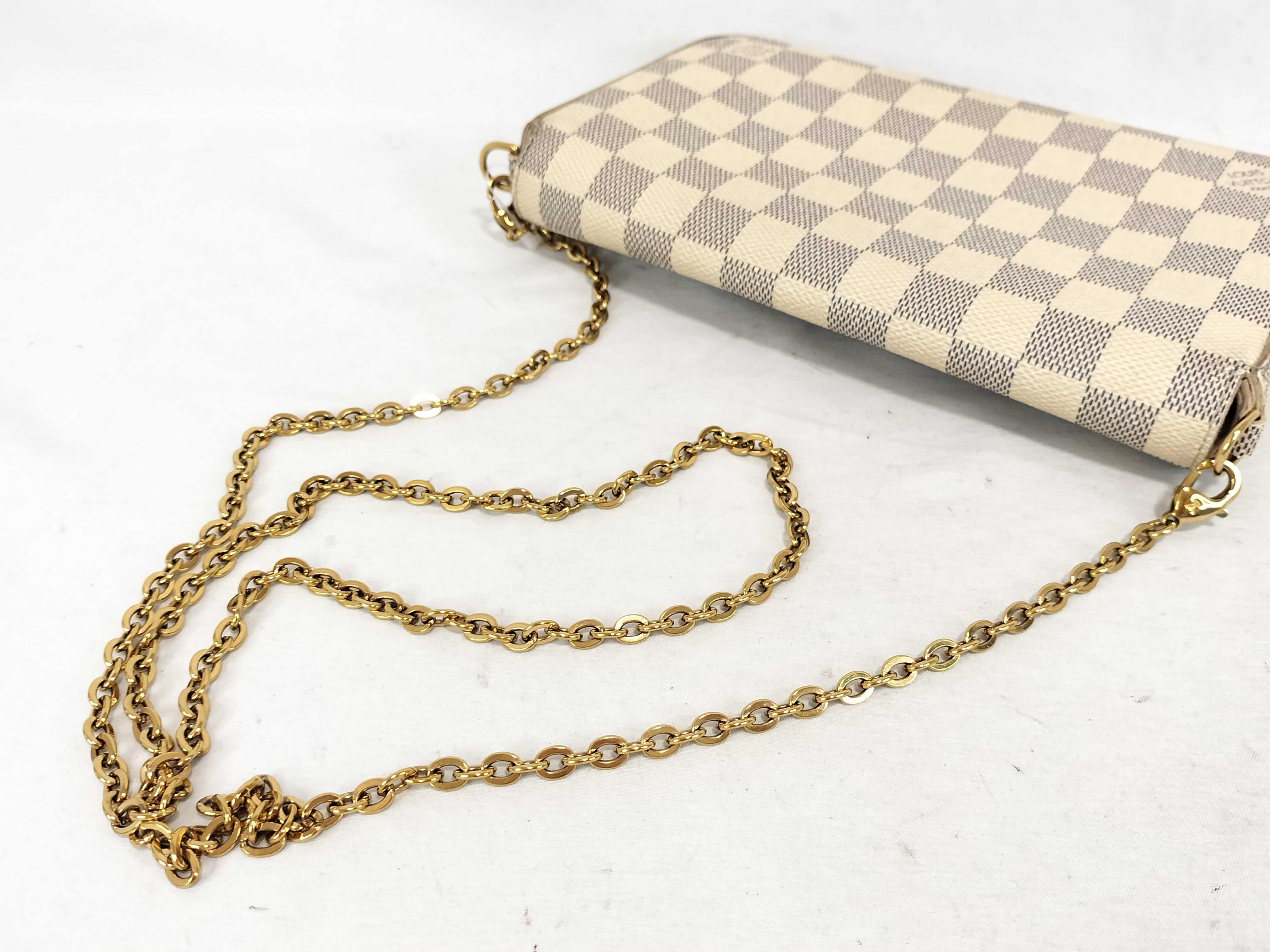 Damier Azur Pochette Felicie Shoulder Bag — view 3