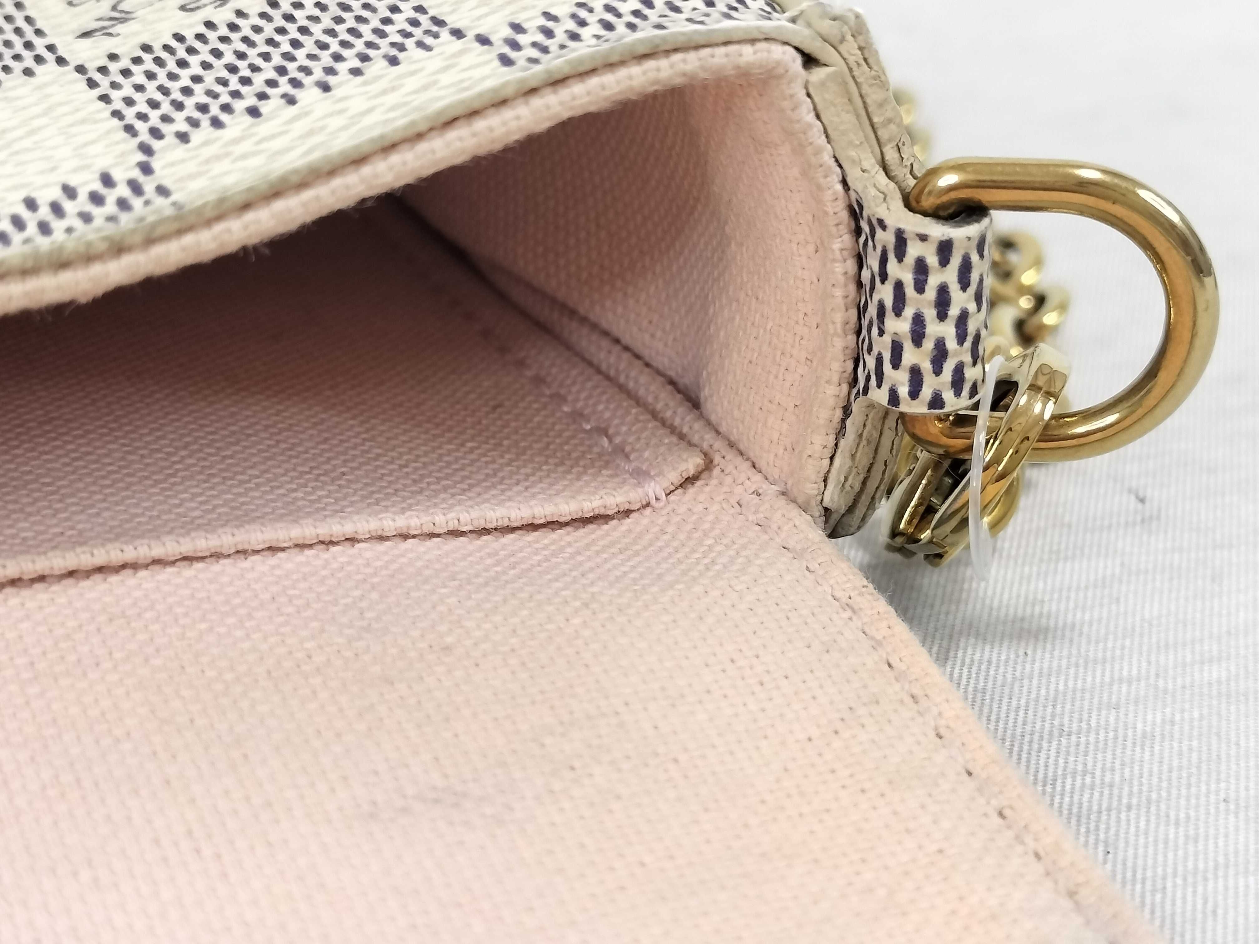 Damier Azur Pochette Felicie Shoulder Bag — view 9