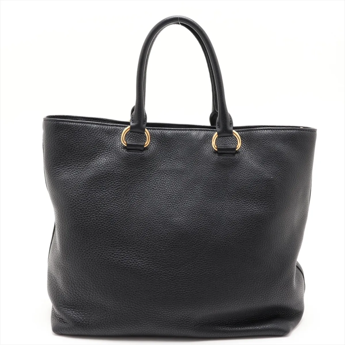 Vitello Phoenix 1BG865 Leather 2-Way Tote Bag, Black — view 2