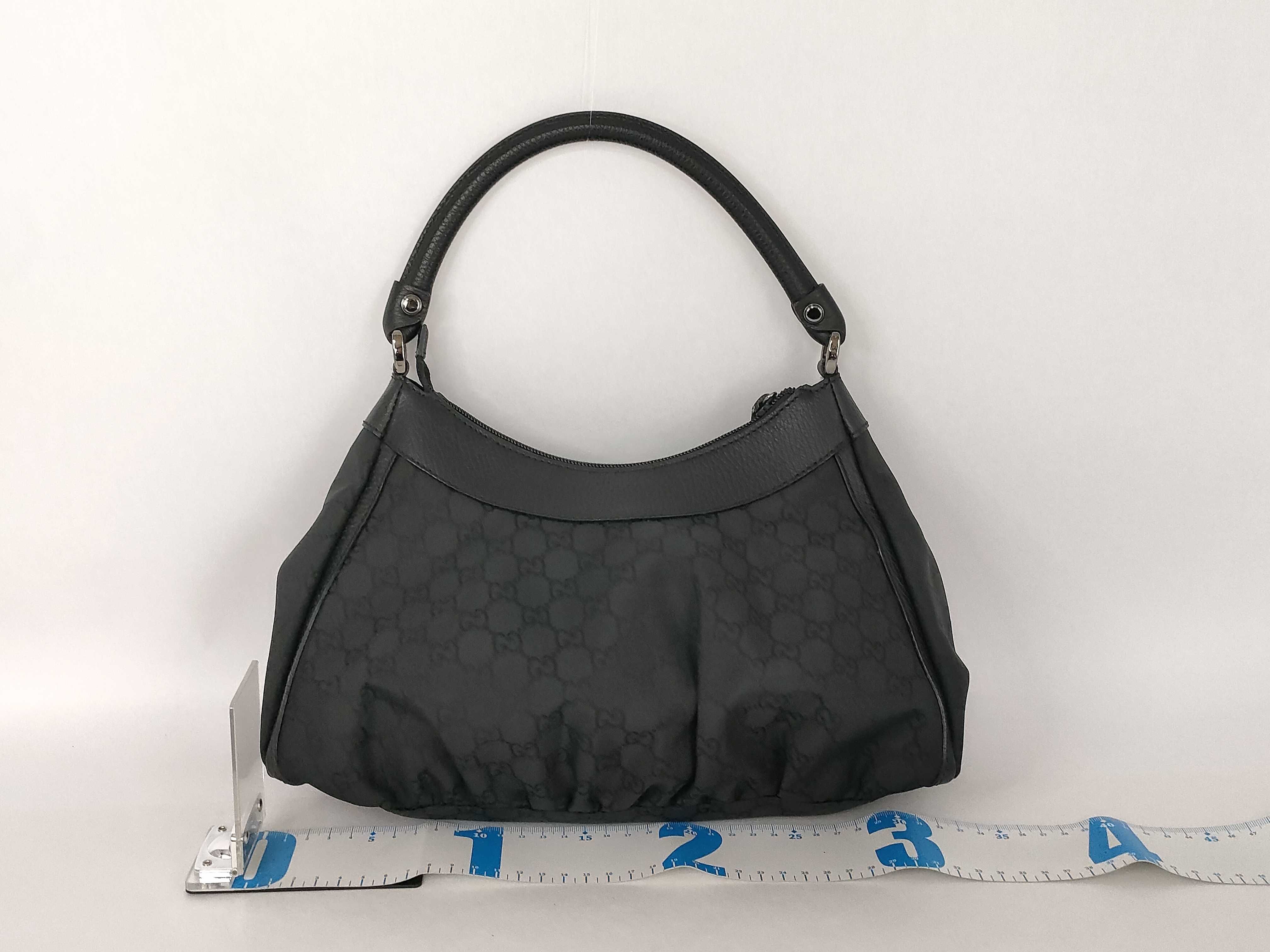 GG Gucci One Shoulder Bag Abbey Black Nylon GG 265692 502752 Handbag — view 2