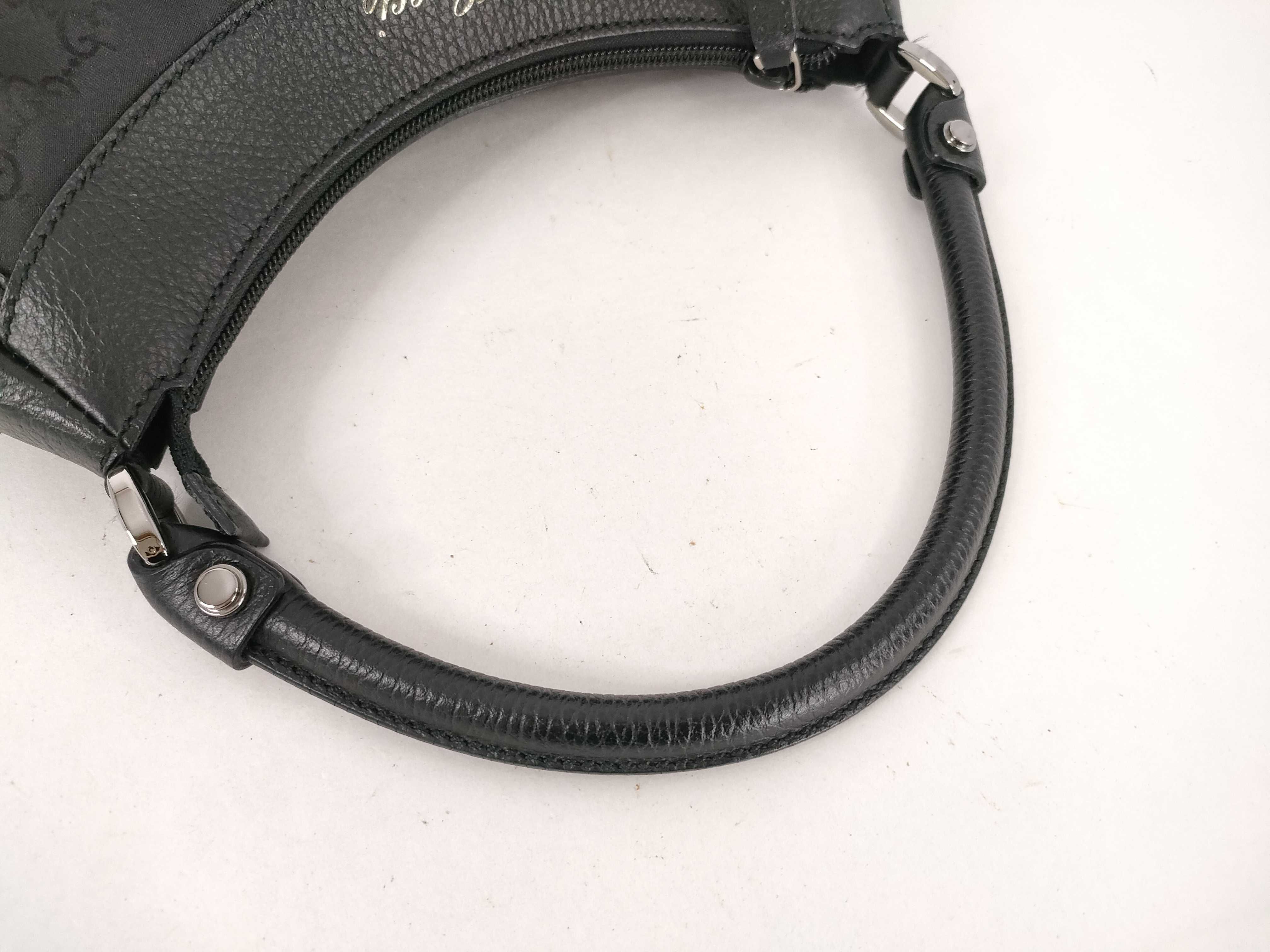 GG Gucci One Shoulder Bag Abbey Black Nylon GG 265692 502752 Handbag — view 3