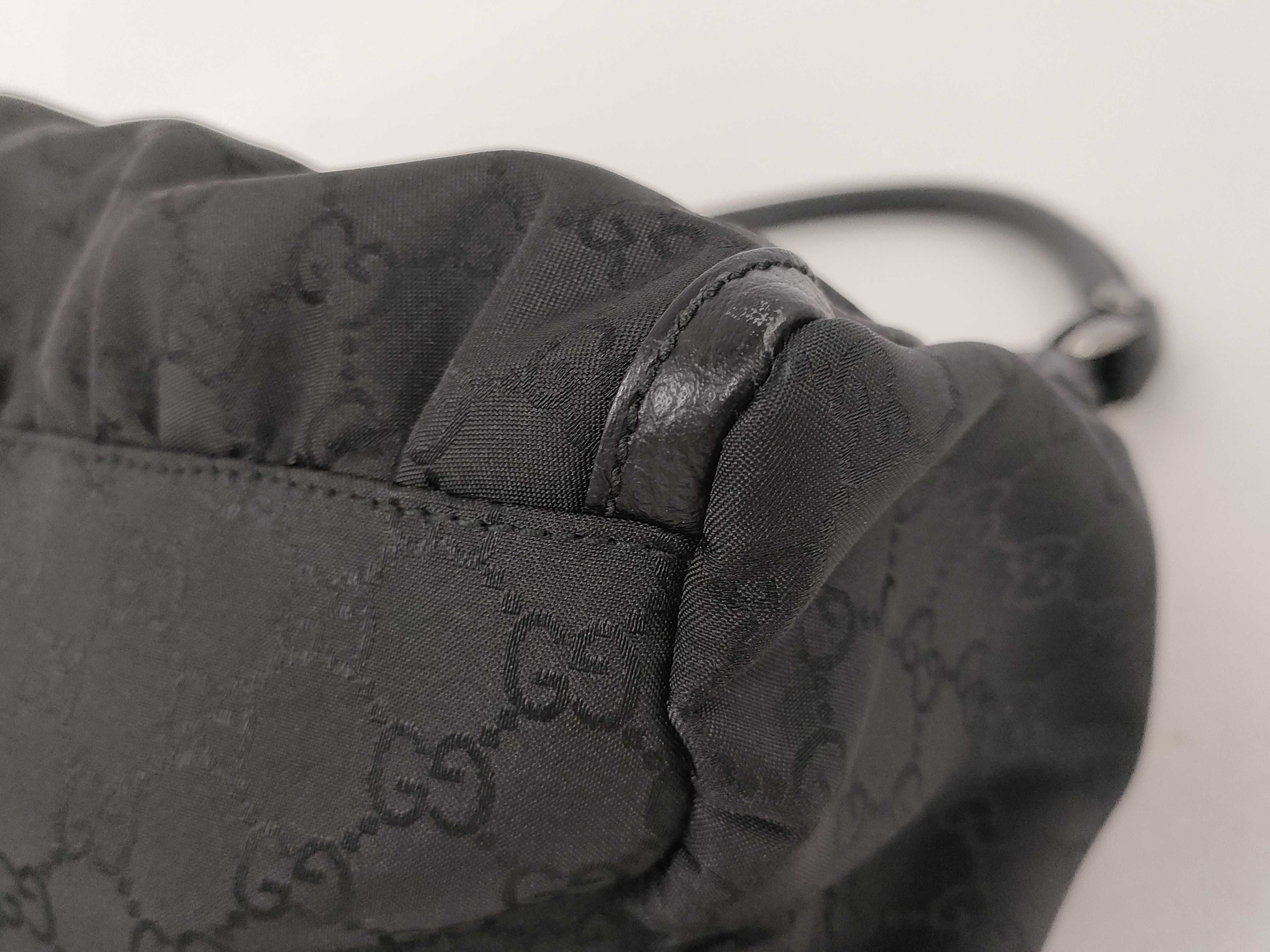 GG Gucci One Shoulder Bag Abbey Black Nylon GG 265692 502752 Handbag — view 6