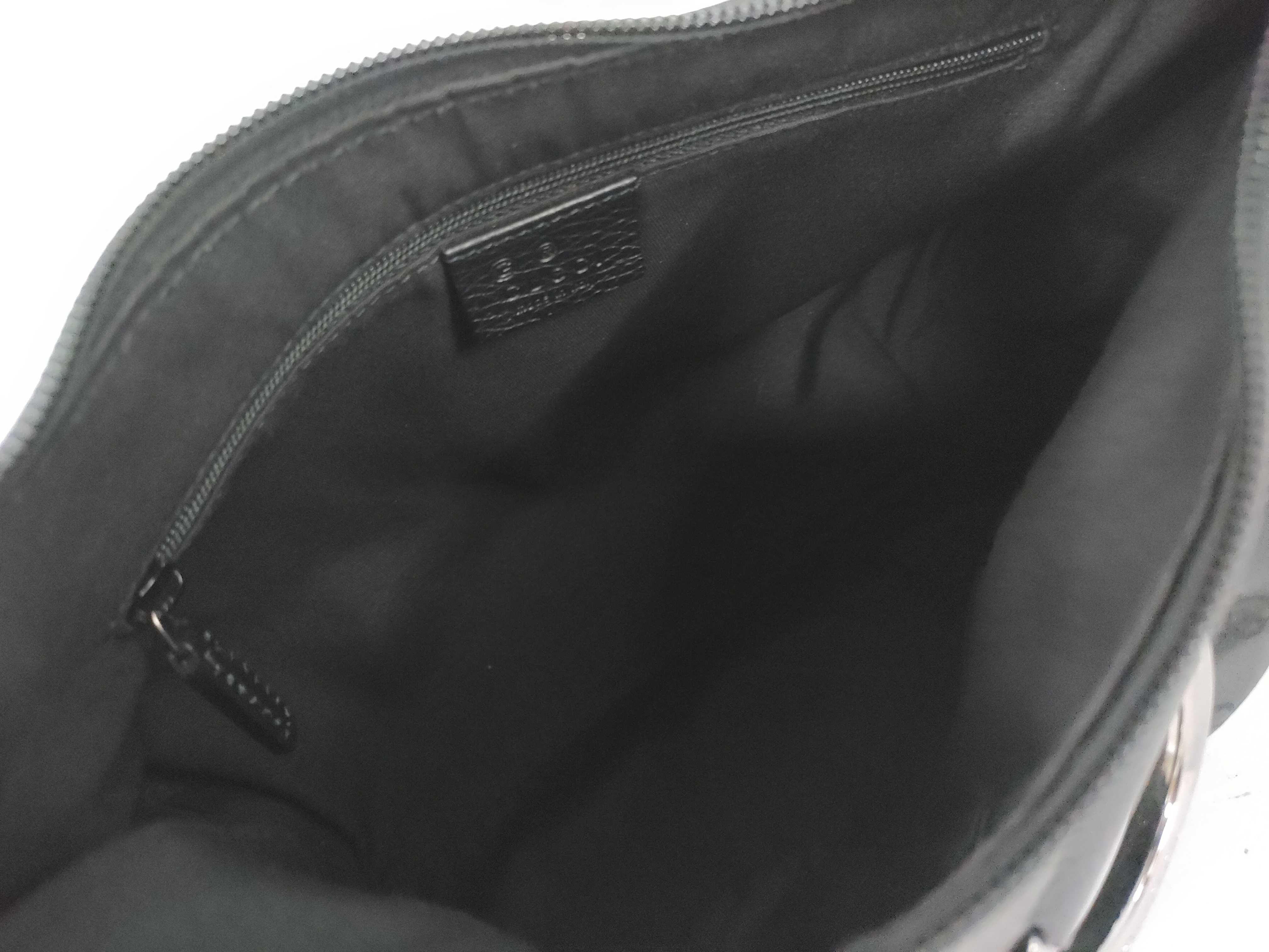 GG Gucci One Shoulder Bag Abbey Black Nylon GG 265692 502752 Handbag — view 9