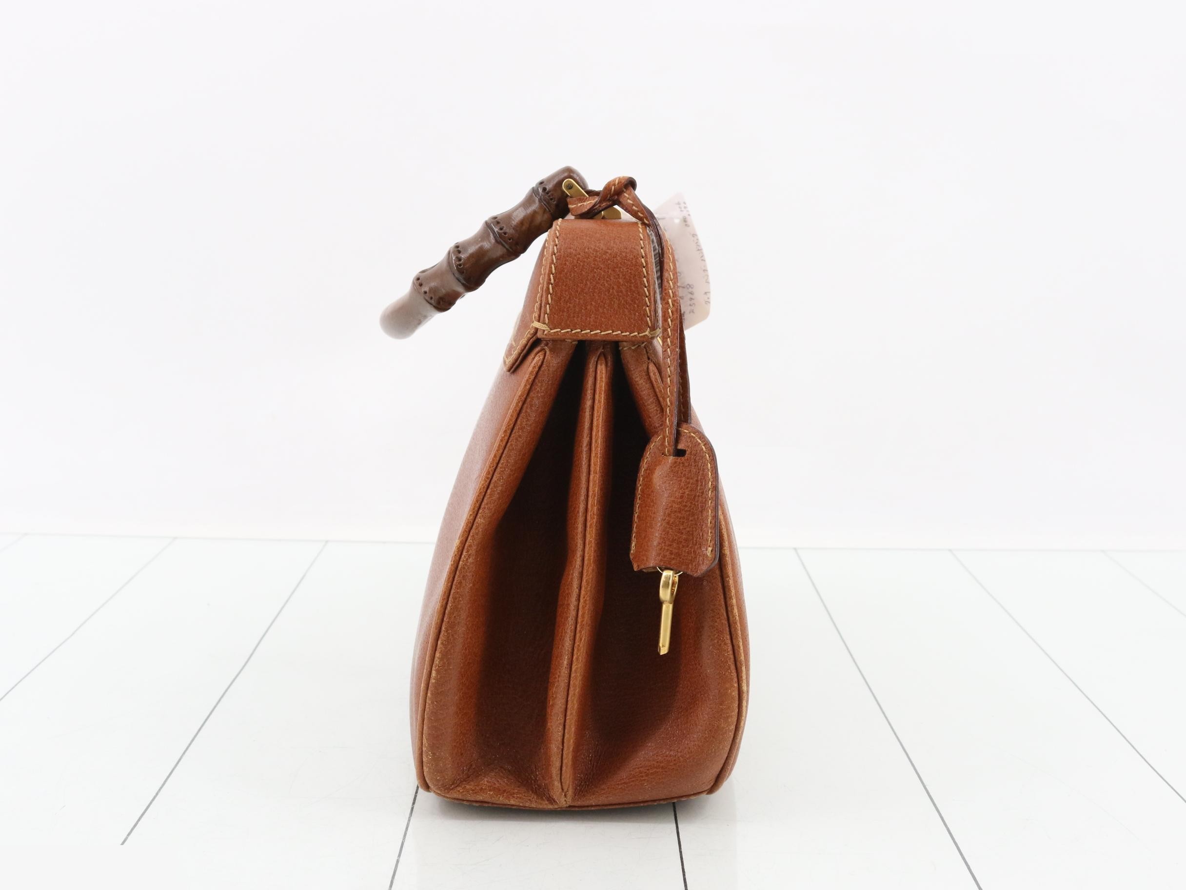 000 406 0190 Bamboo Handbag Leather Brown — view 4
