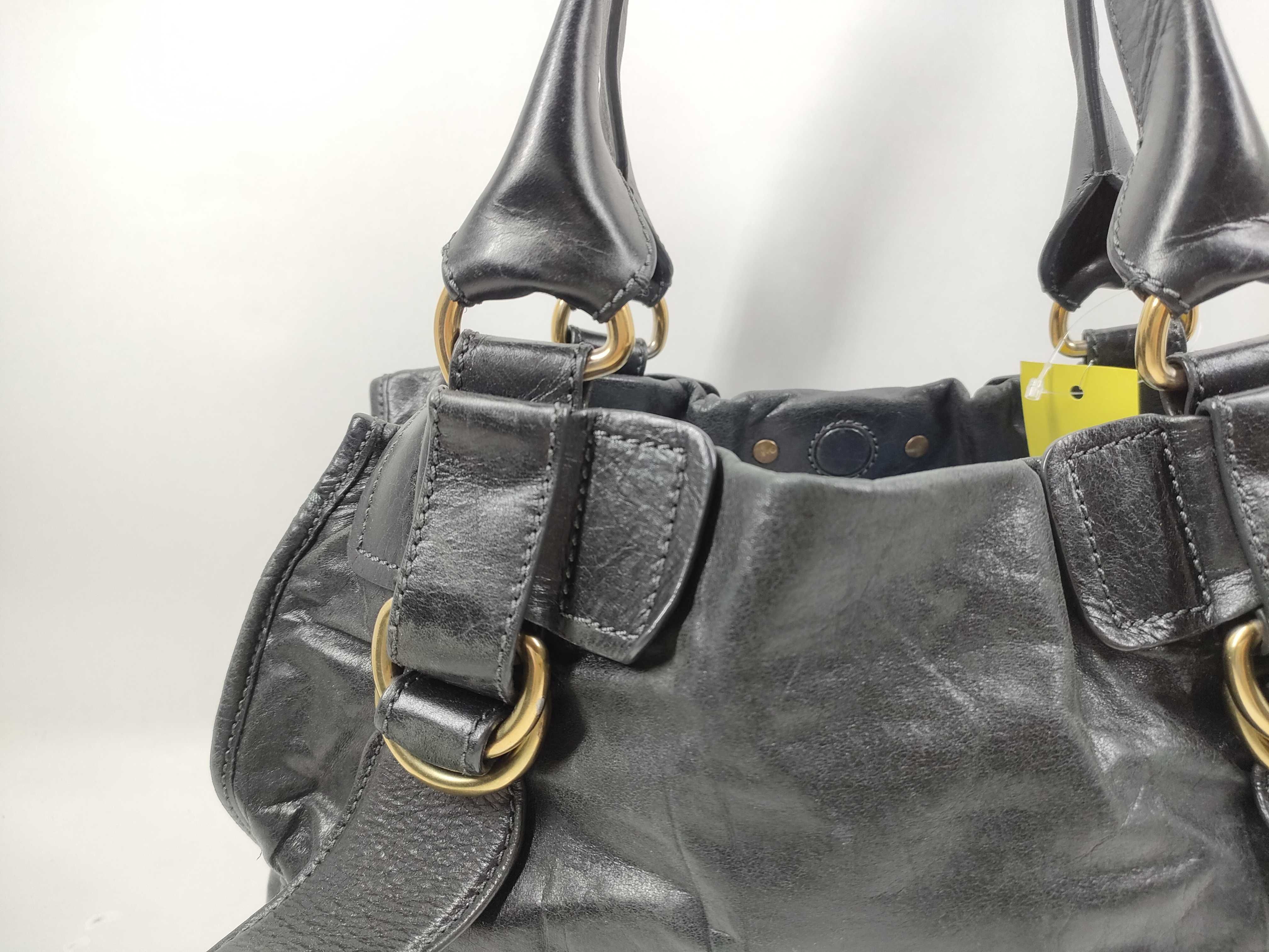 bay leather tote bag — view 3