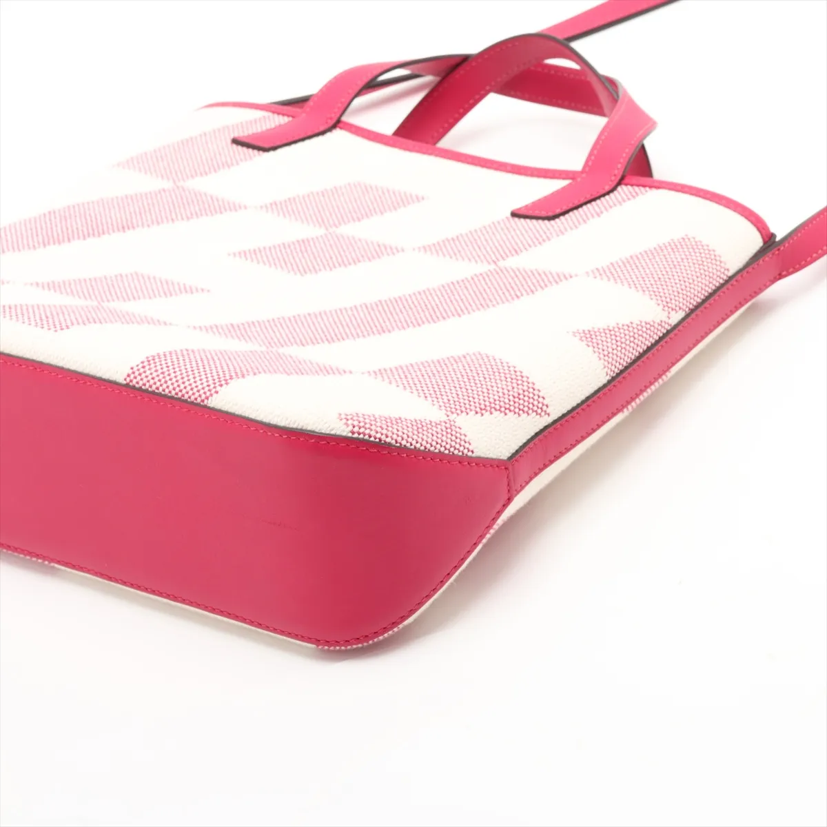 Hermès Ambier 27 PM Toile H x Veau Swift Beige x Framboise Z: 2021 — view 3