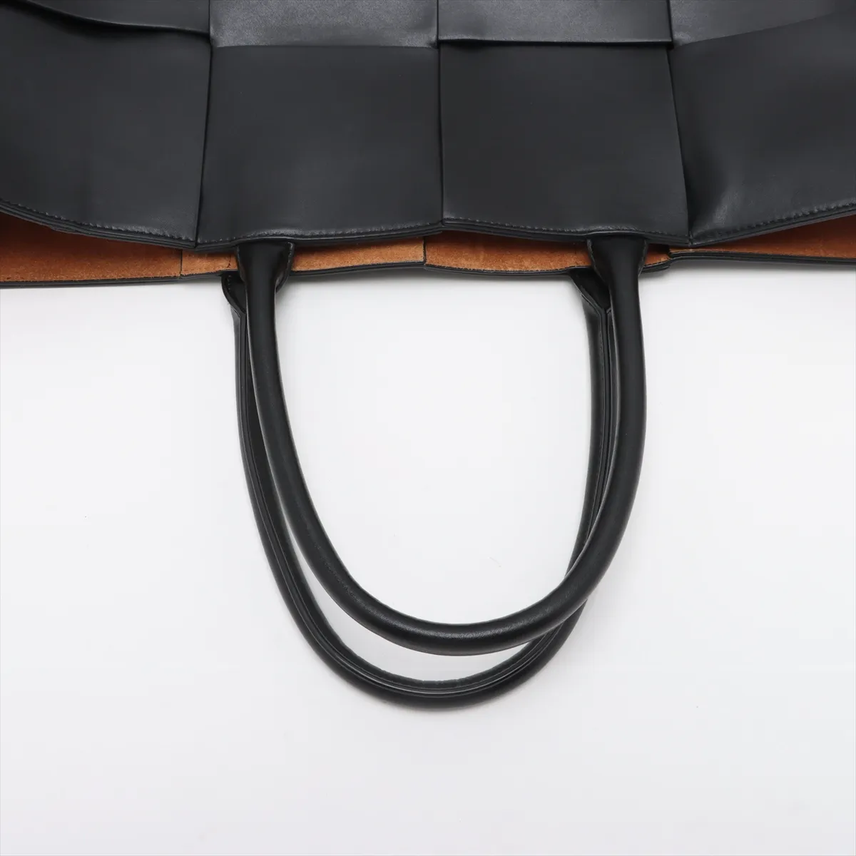 Maxi Intrecciato The Arco Large Leather Tote Bag, Black — view 5