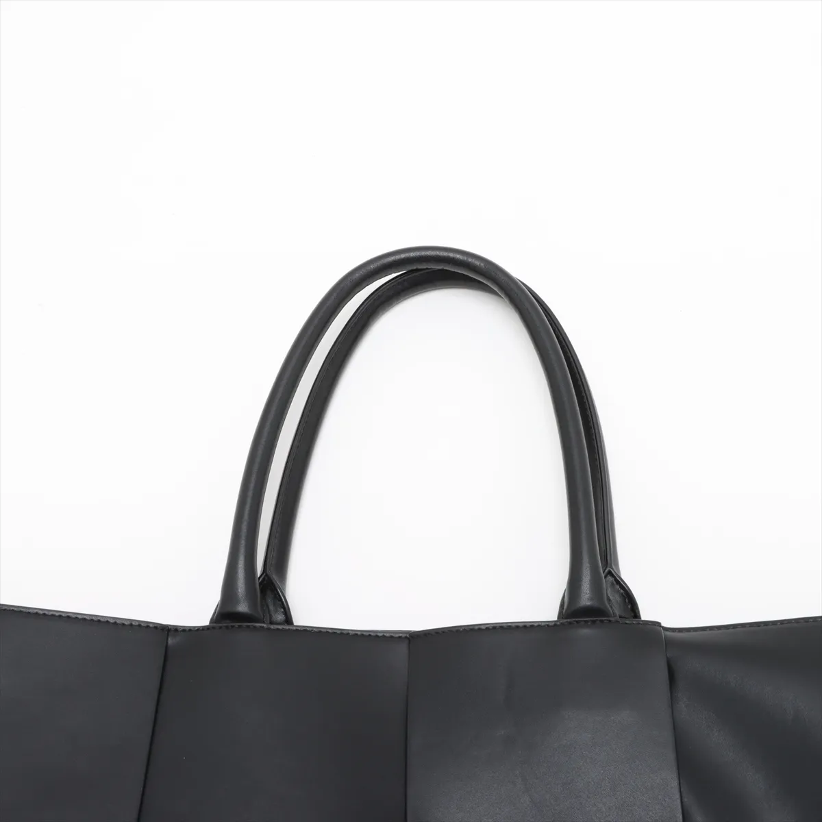 Maxi Intrecciato The Arco Large Leather Tote Bag, Black — view 6