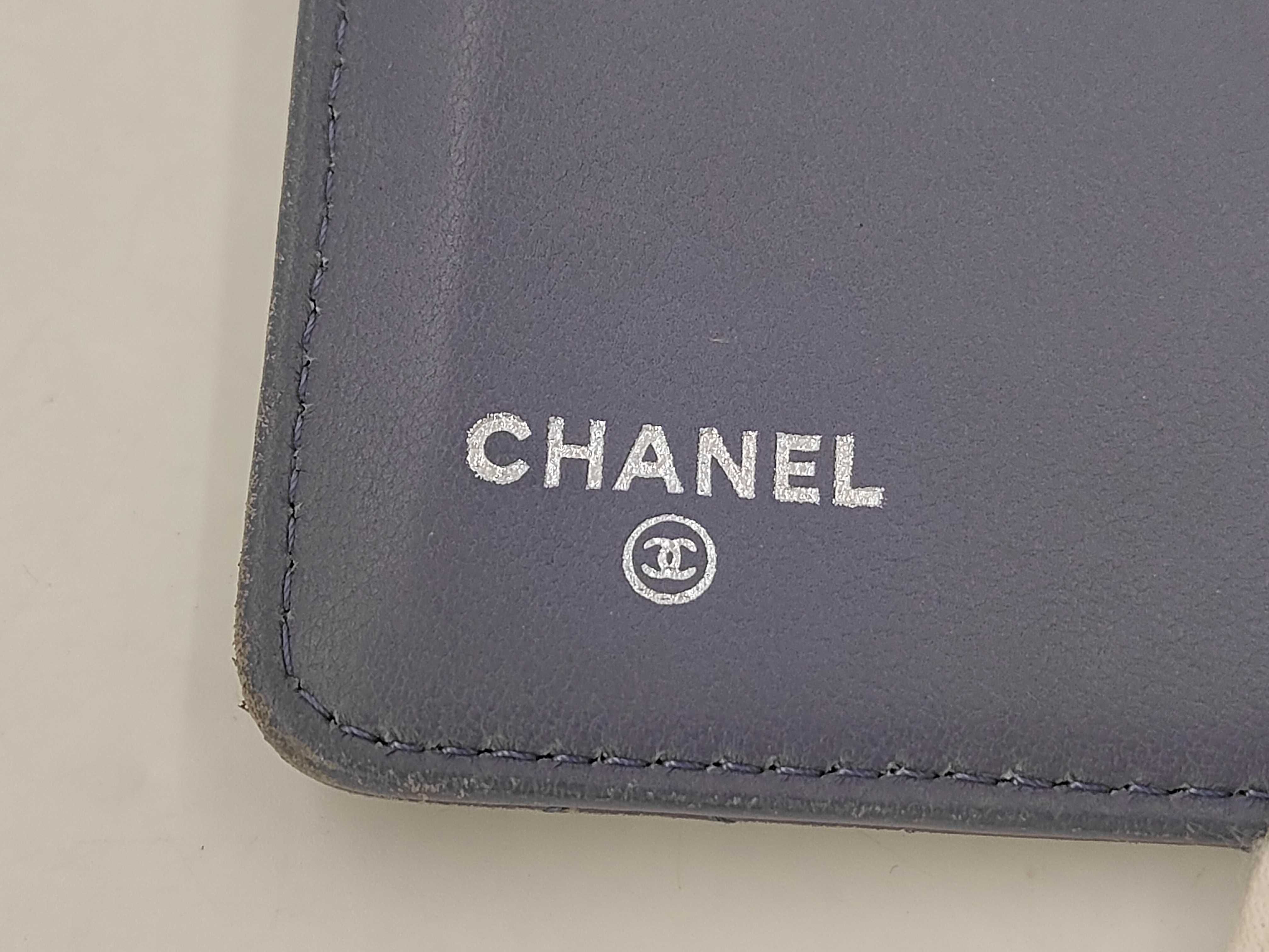 Matelassé Wallet, Lambskin, Coco Mark, Light Blue — view 7