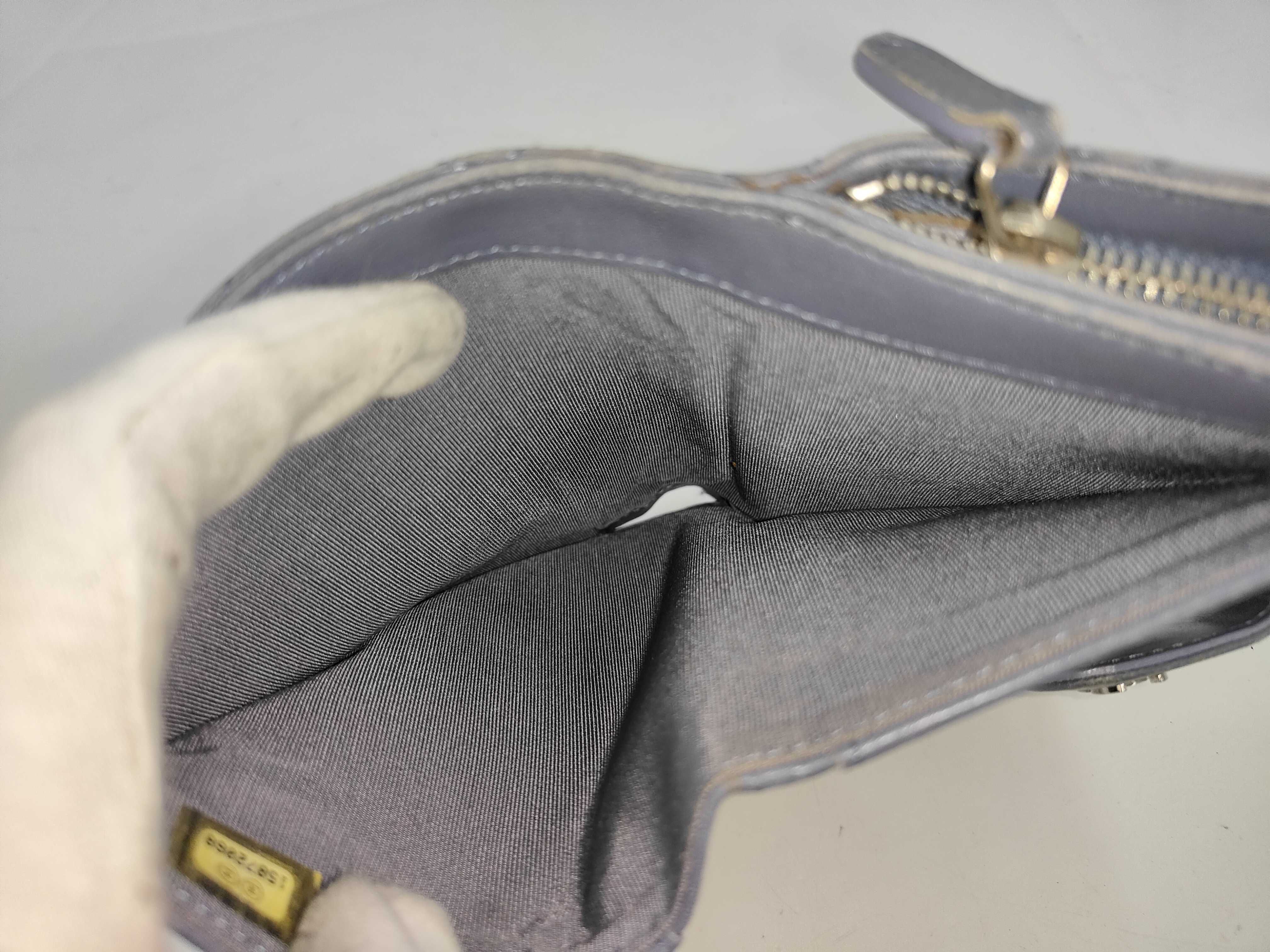 Matelassé Wallet, Lambskin, Coco Mark, Light Blue — view 8